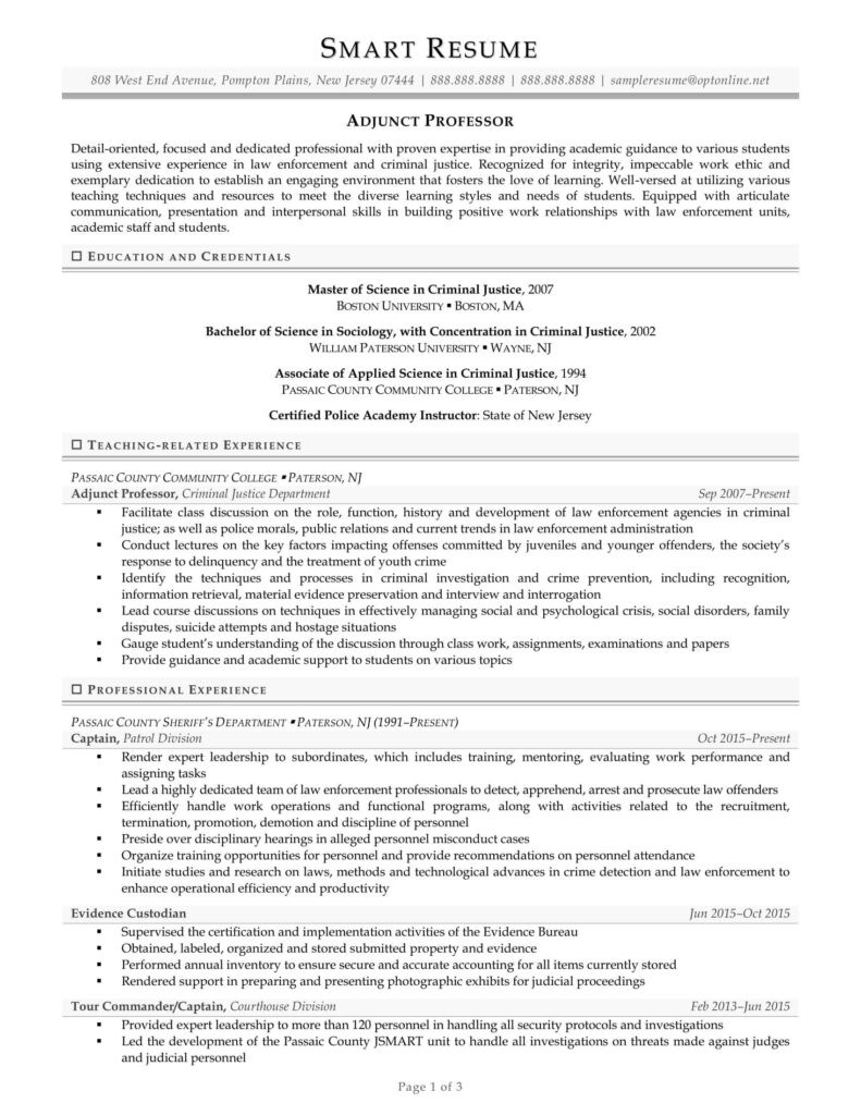 Entry Level Police Officer Resume Sample Resume Examples Smart Resume Services