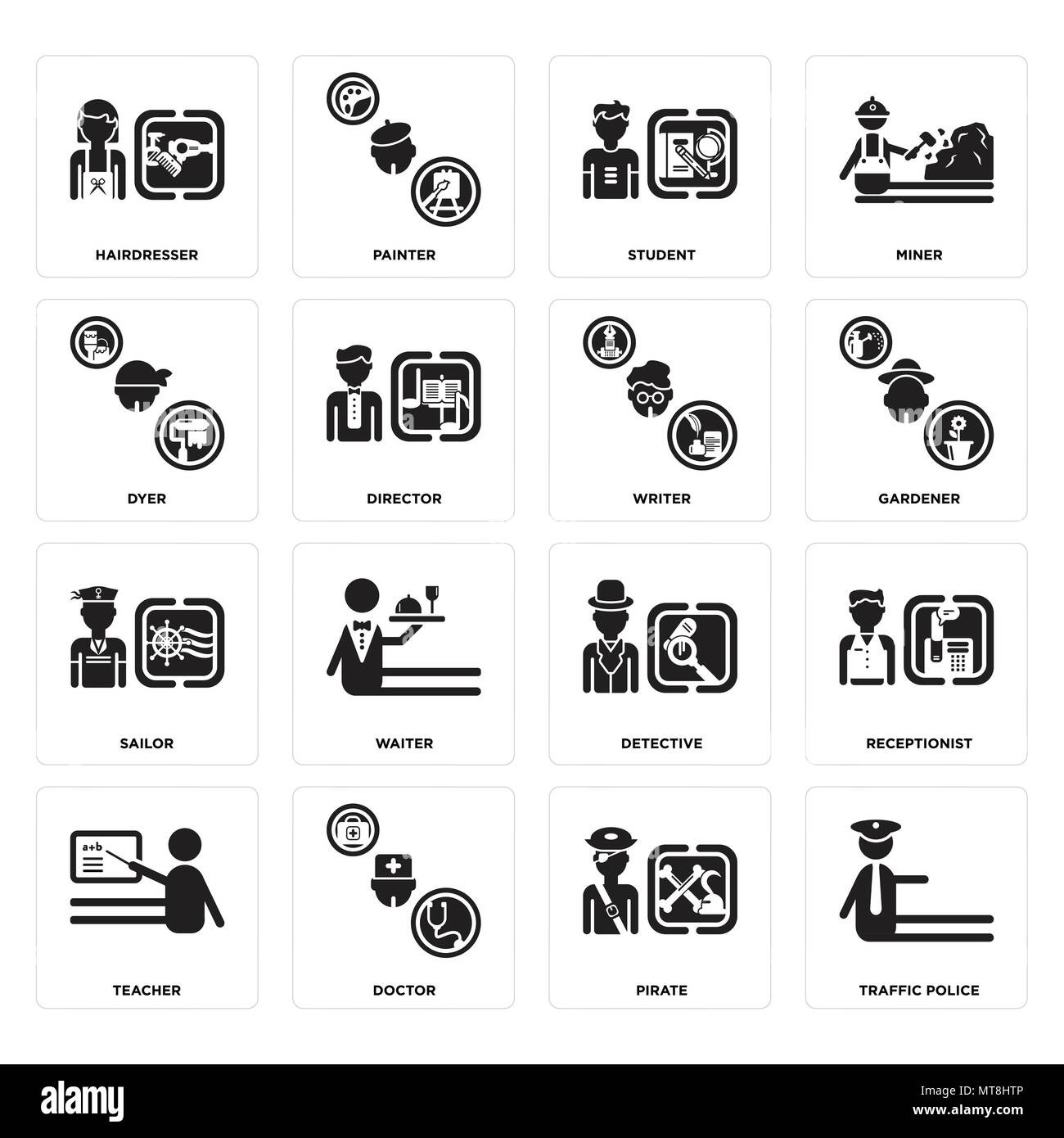 Film Tv Sample Resume Dyer Painter 16 Einfache Editierbare Ikonen Wie Polizei, Pirat, Arzt, Lehrer … Film Tv Sample Resume Dyer Painter 16 Einfache Editierbare Ikonen Wie Polizei, Pirat, Arzt, Lehrer …