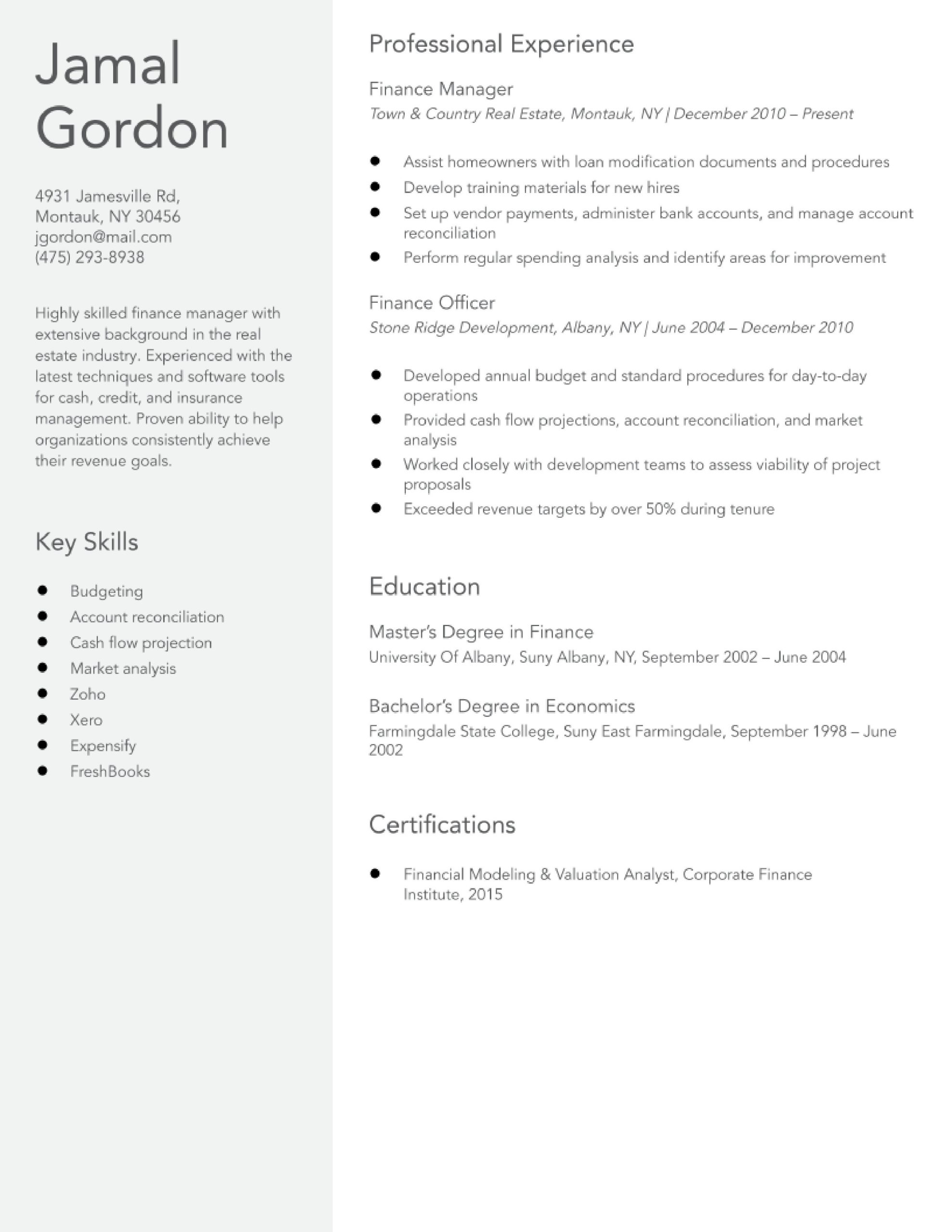 Finance and Insurance Manager Sample Resume Finance Manager Resume Examples In 2022 – Resumebuilder.com Finance and Insurance Manager Sample Resume Finance Manager Resume Examples In 2022 – Resumebuilder.com