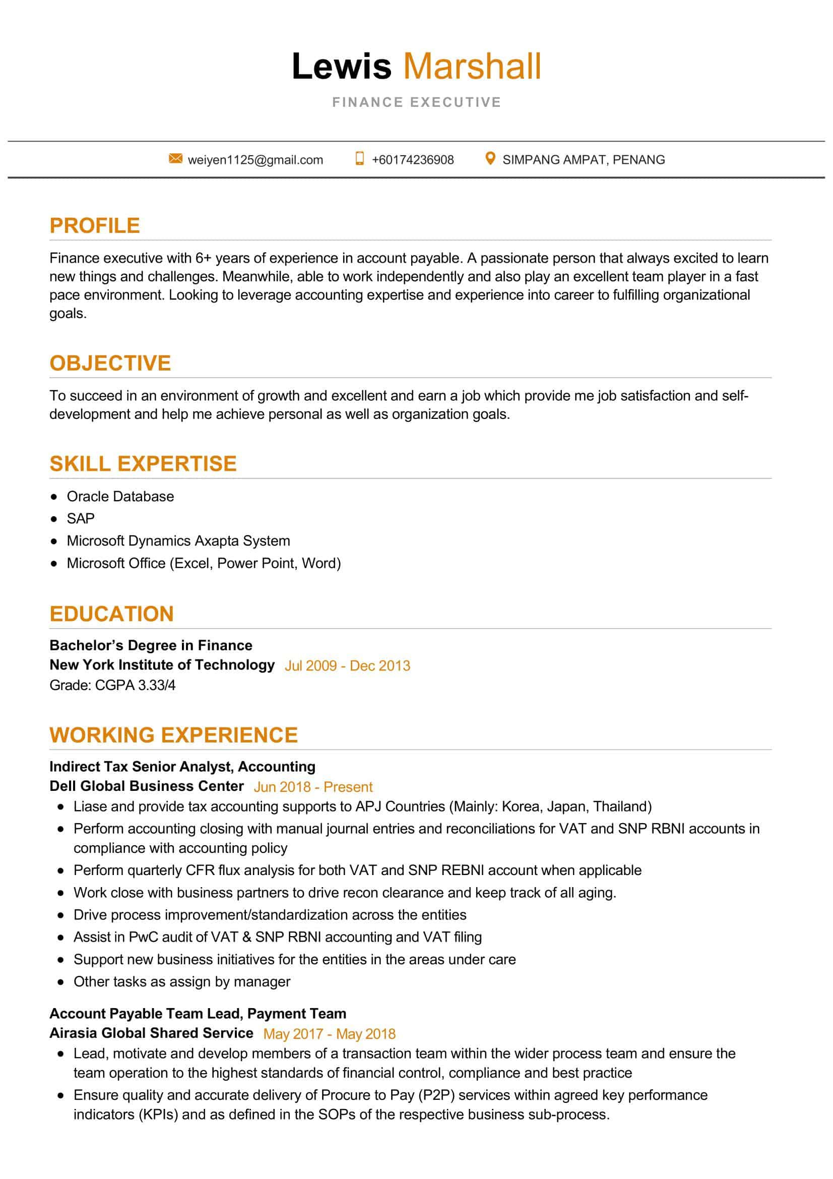 Finance Executive Resume Sample In India Finance Executive Resume Sample 2022 Writing Tips – Resumekraft