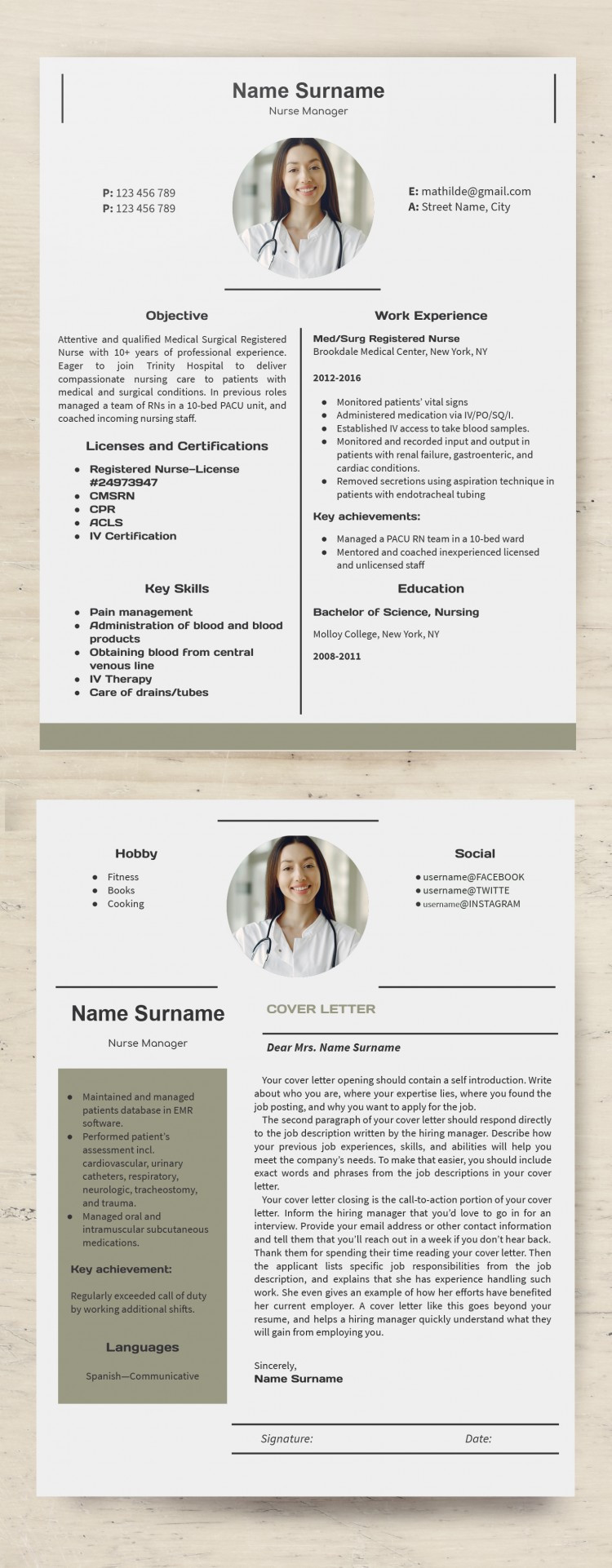 Free Sample Of Registered Nurse Resume Free Nurse Resume Template In Google Docs