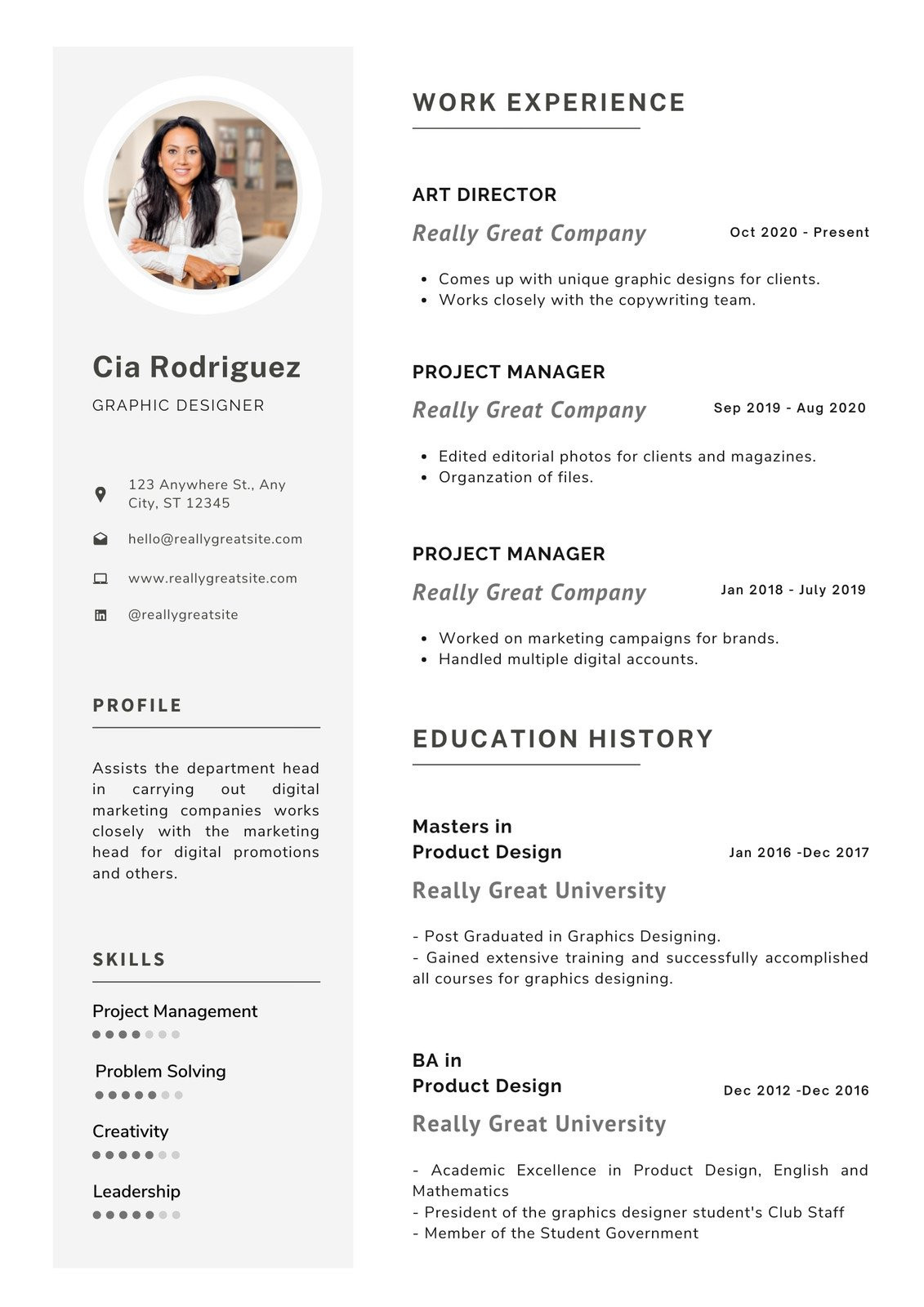 Free Sample Of Resume Of A Marketing Graduate Free Printable Resume Templates You Can Customize Canva
