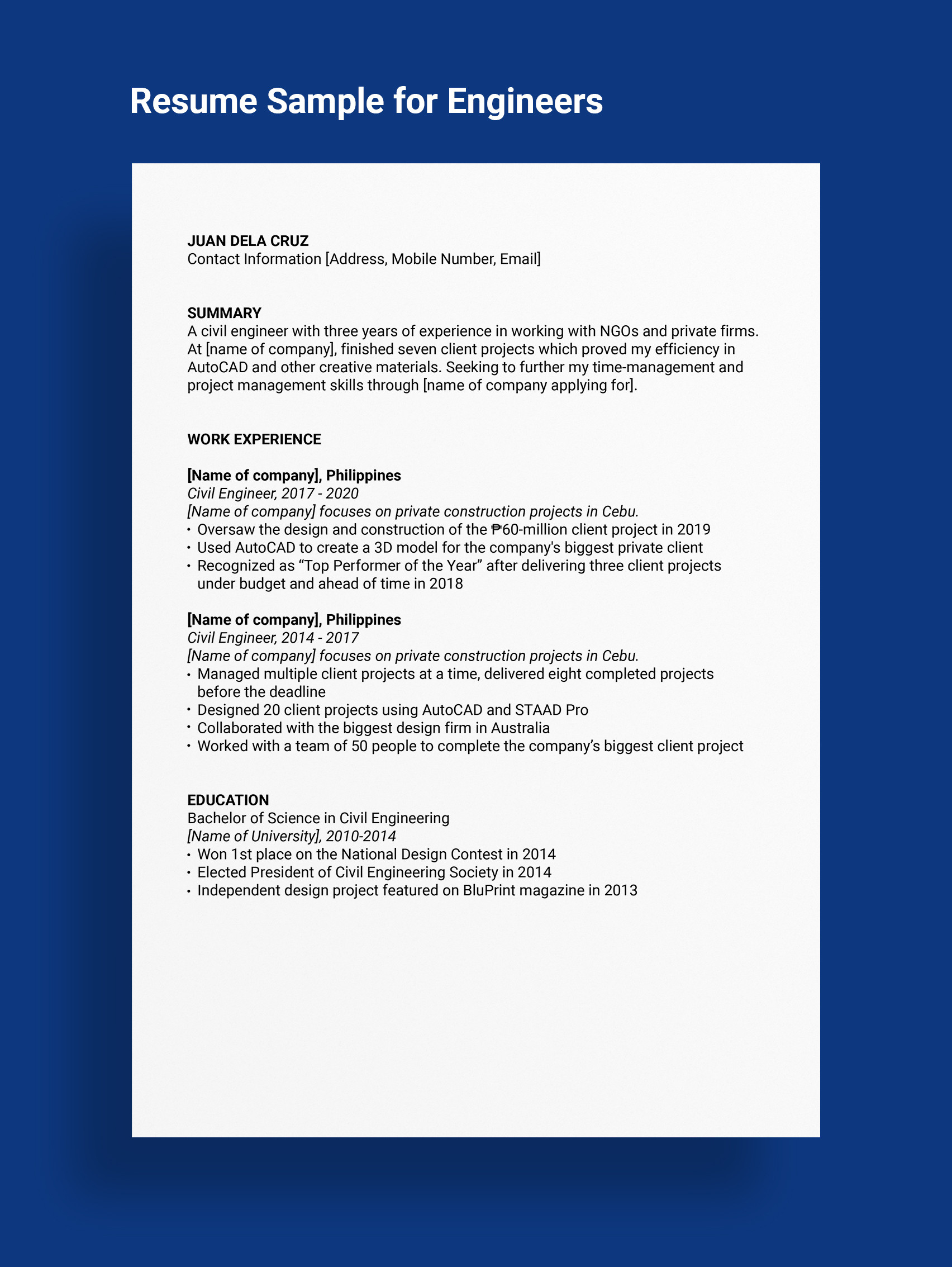 Independent Structural Engineer Sample Resume Philippines Resume Tips for Engineers that Communicates Passion and Purpose … Independent Structural Engineer Sample Resume Philippines Resume Tips for Engineers that Communicates Passion and Purpose …