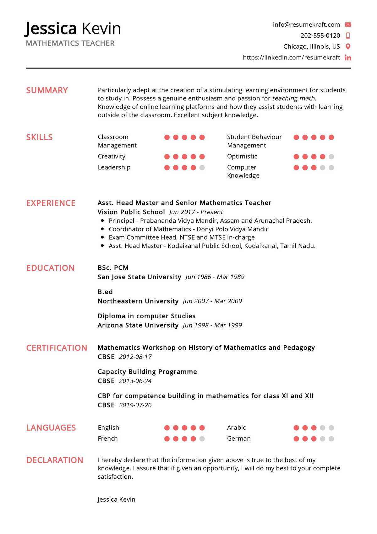 Mathematics Teacher Entry Level Resume Sample Mathematics Teacher Resume Sample 2022 Writing Tips – Resumekraft Mathematics Teacher Entry Level Resume Sample Mathematics Teacher Resume Sample 2022 Writing Tips – Resumekraft