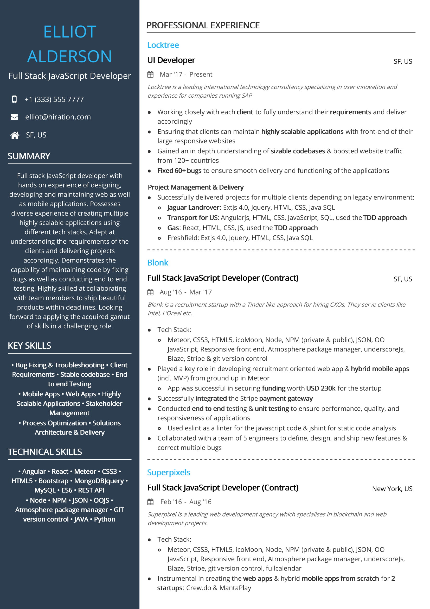Net Developer with Reactjs Resume Sample Free Full-stack Javascript Developer Resume Sample 2020 by Hiration Net Developer with Reactjs Resume Sample Free Full-stack Javascript Developer Resume Sample 2020 by Hiration