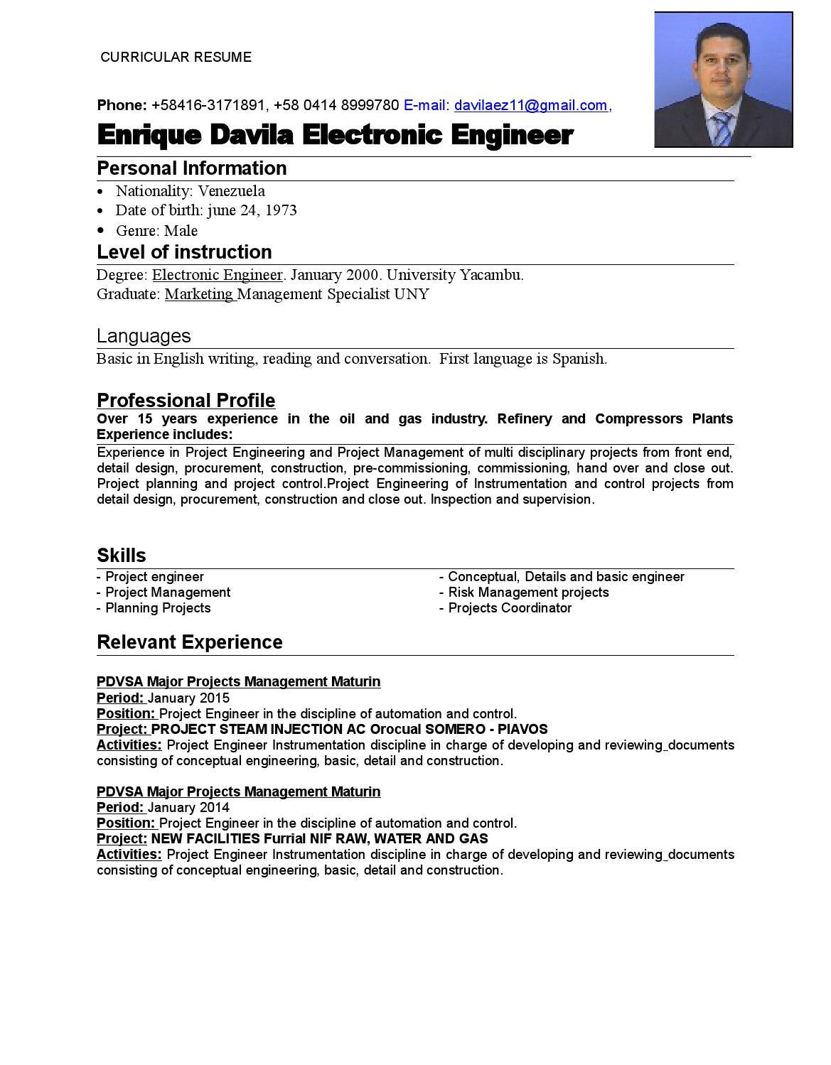 Oil and Gas Project Engineer Resume Sample Planning Engineer Cv Oil and Gas the Accounting Cover Letter