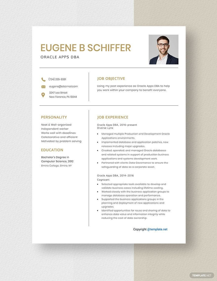 Oracle Dba Sample Resume 1 Year Experience oracle Apps Dba Resume Template – Word, Apple Pages Template.net Oracle Dba Sample Resume 1 Year Experience oracle Apps Dba Resume Template – Word, Apple Pages Template.net