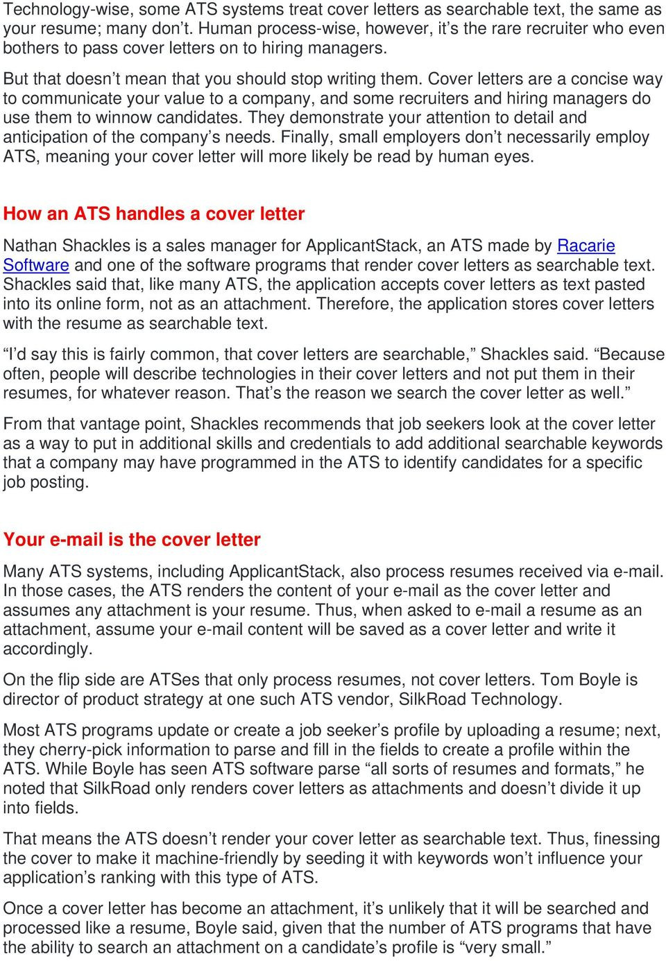 Recareering Teacher to Nurse Resume Sample Making Your Cover Letter & Resume software-friendly – Pdf Free …