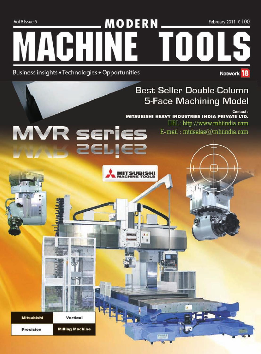 Received Numeros Adcoles Sample for Resume Modern Machine tools – February 2011 by Infomedia18 – issuu