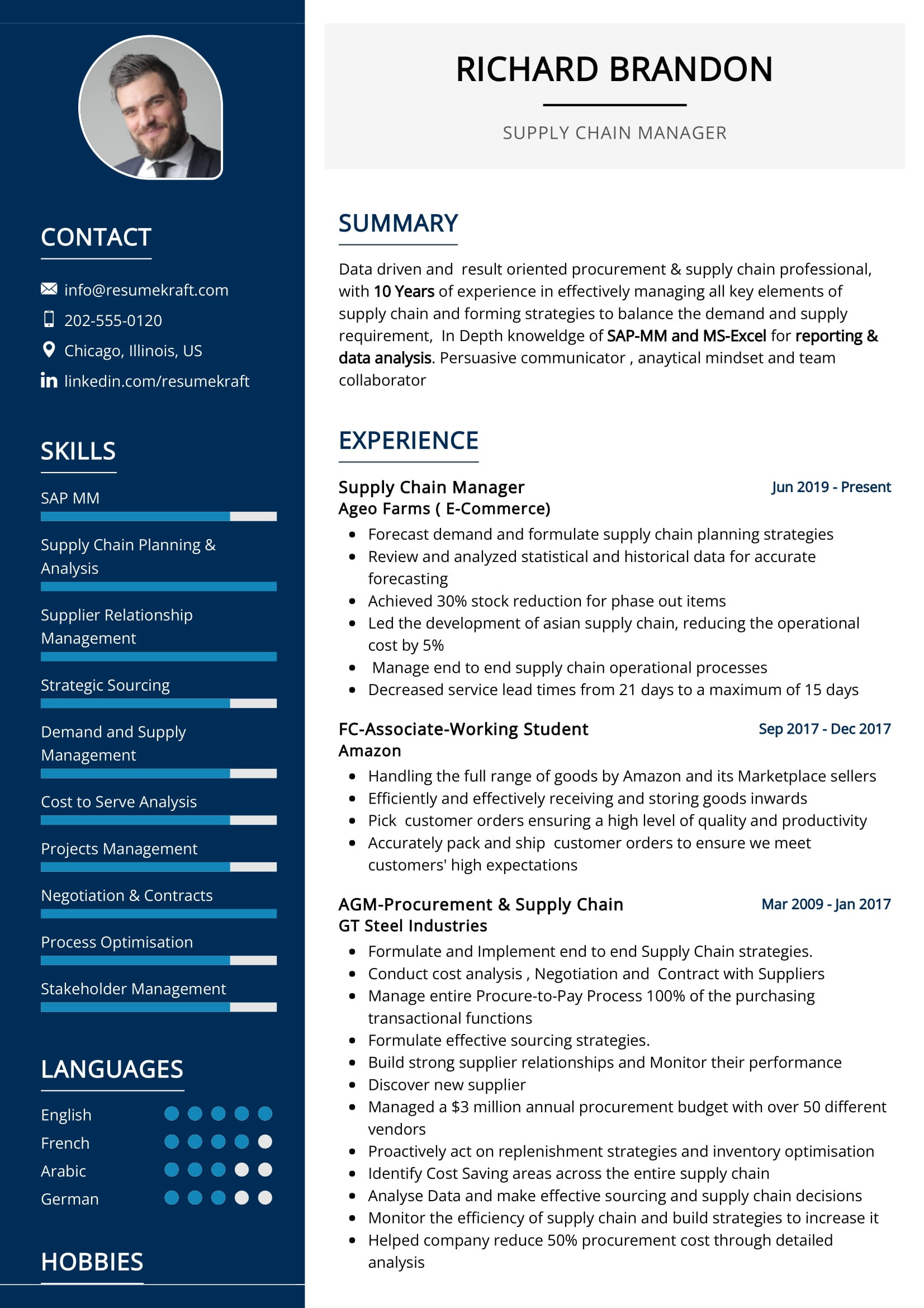 Resume Sample for Supply Chain Analyst Supply Chain Manager Resume Sample 2022 Writing Tips – Resumekraft