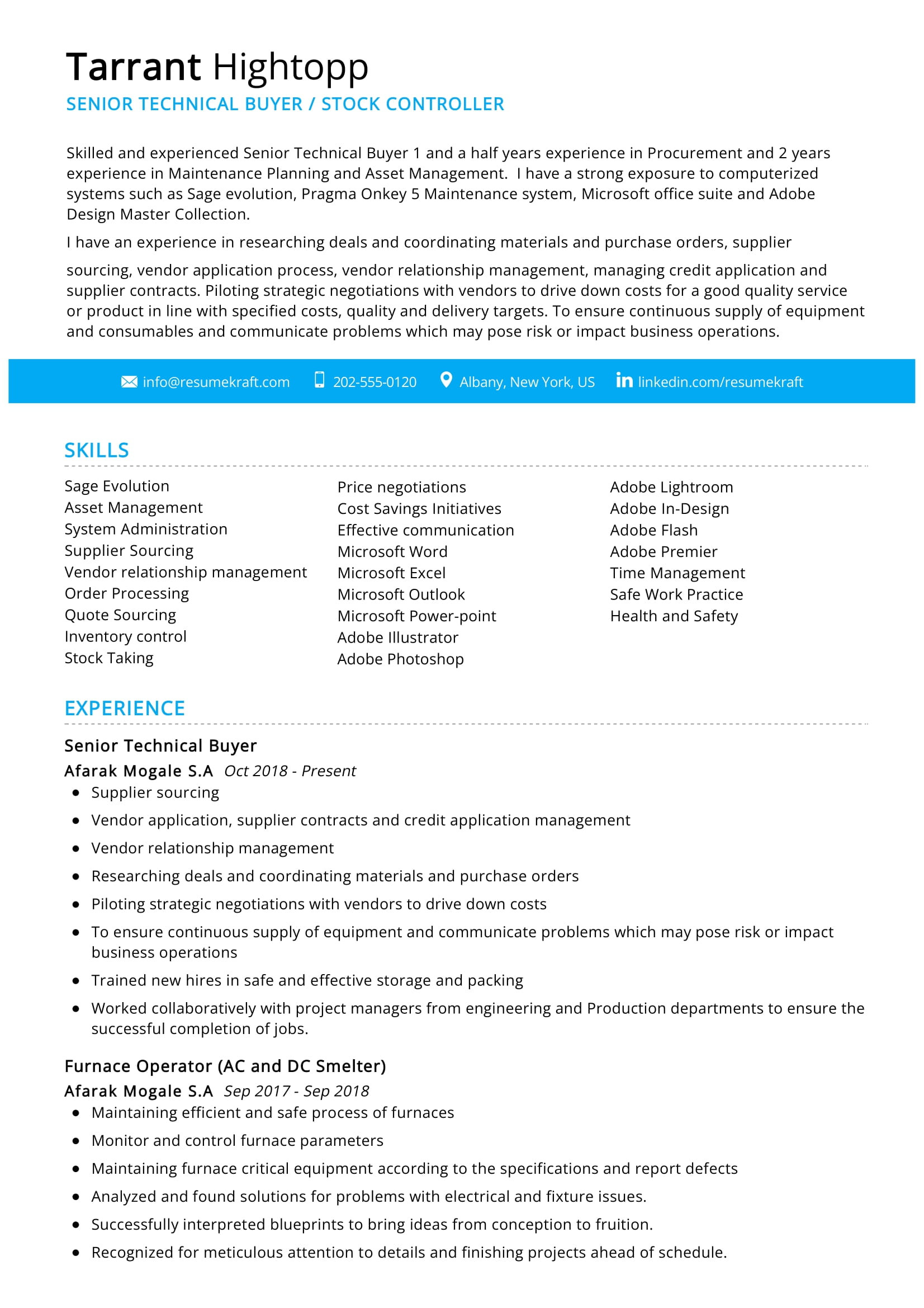 Resume Sample for Telecommunication order Processing Senior Technical Buyer Resume Sample 2022 Writing Tips – Resumekraft
