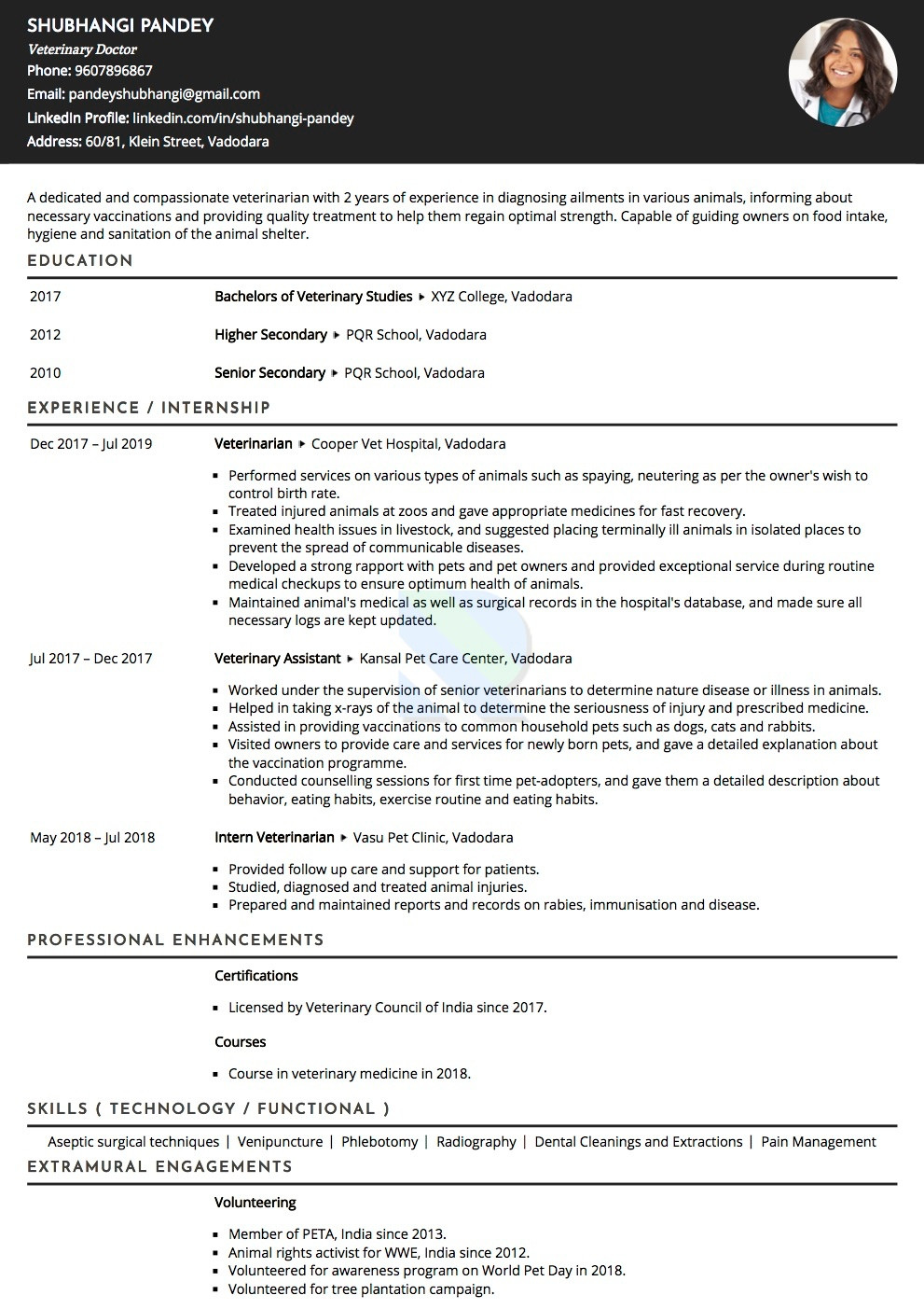 Resume Samples for Bone Marrow Lab Sample Resume Of Veterinary Doctor with Template & Writing Guide …