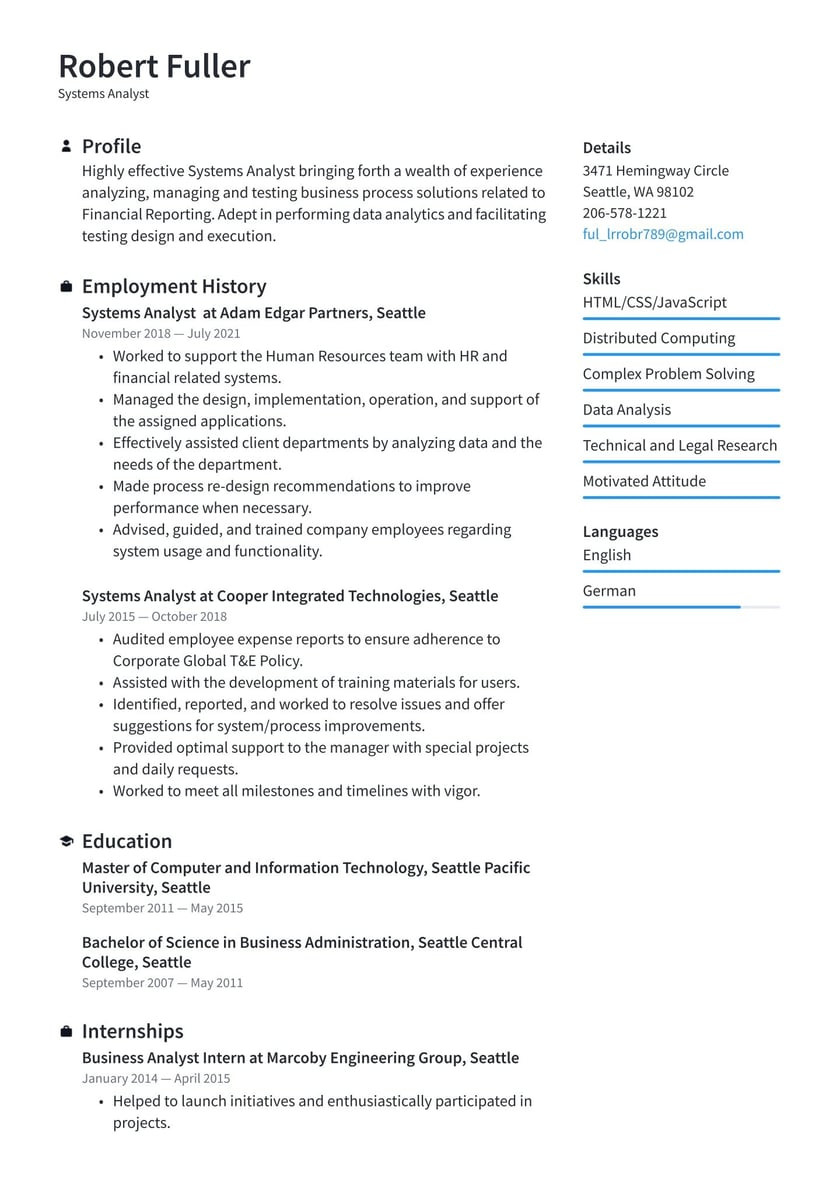 Resume Samples for Business System Analyst Systems Analyst Resume Examples & Writing Tips 2022 (free Guide)