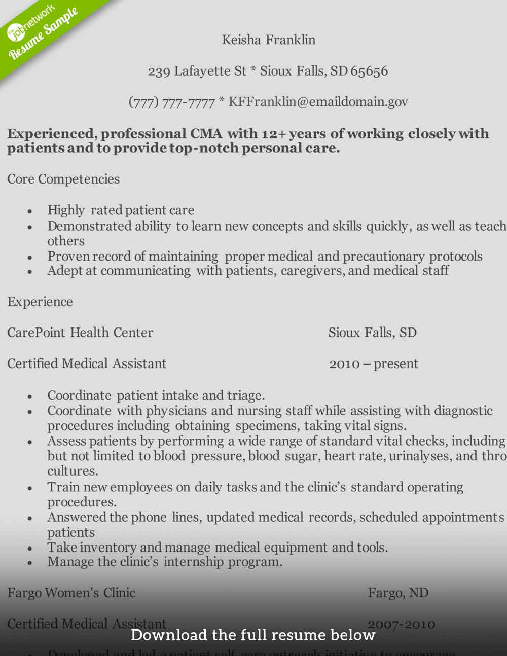Resume Samples Medical assistant Entry Level How to Write A Medical assistant Resume (with Examples)