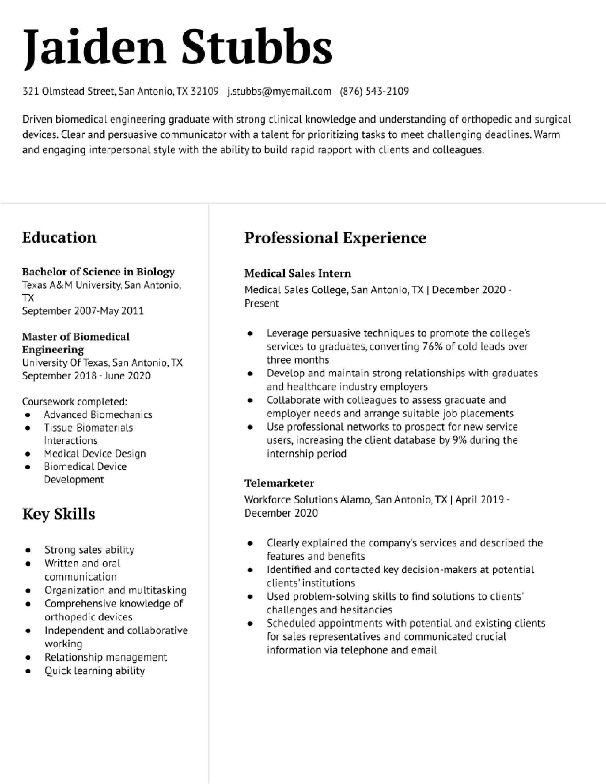 Sales Resume with No Experience Sample Entry-level Medical Sales Representative Resume Examples In 2022 …