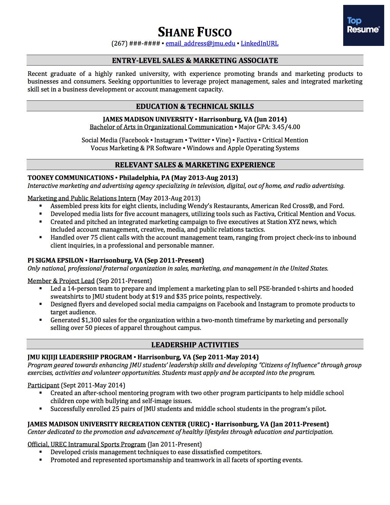 Sales Resume with No Experience Sample How to Make A Great Resume with No Experience topresume