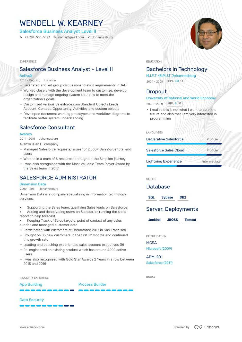 Salesforce Business Analyst Admin Sample Resume Salesforce Business Analyst Resume