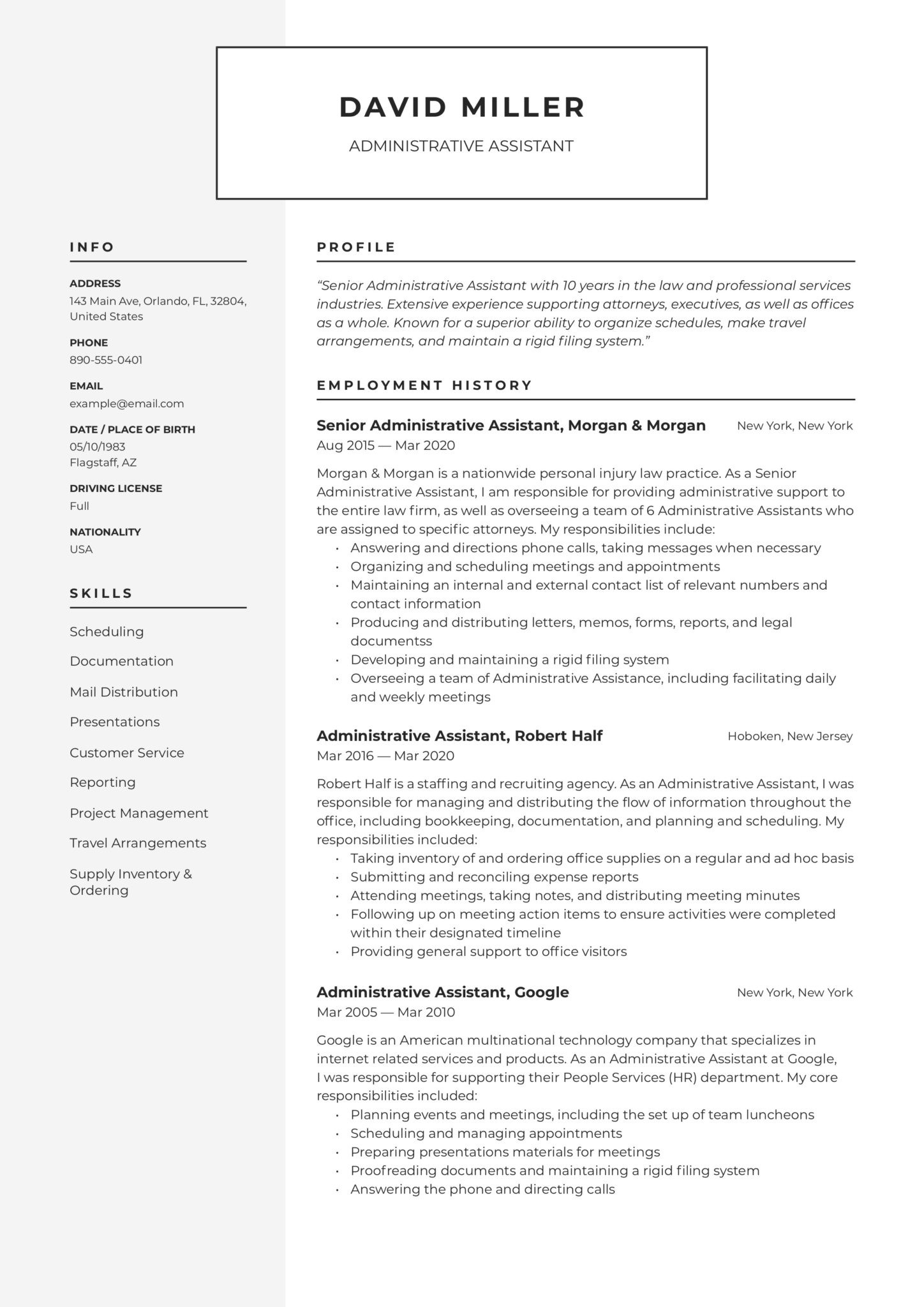 Sample Functional Resume for Administrative assistant 19 Free Administrative assistant Resumes & Writing Guide Pdf