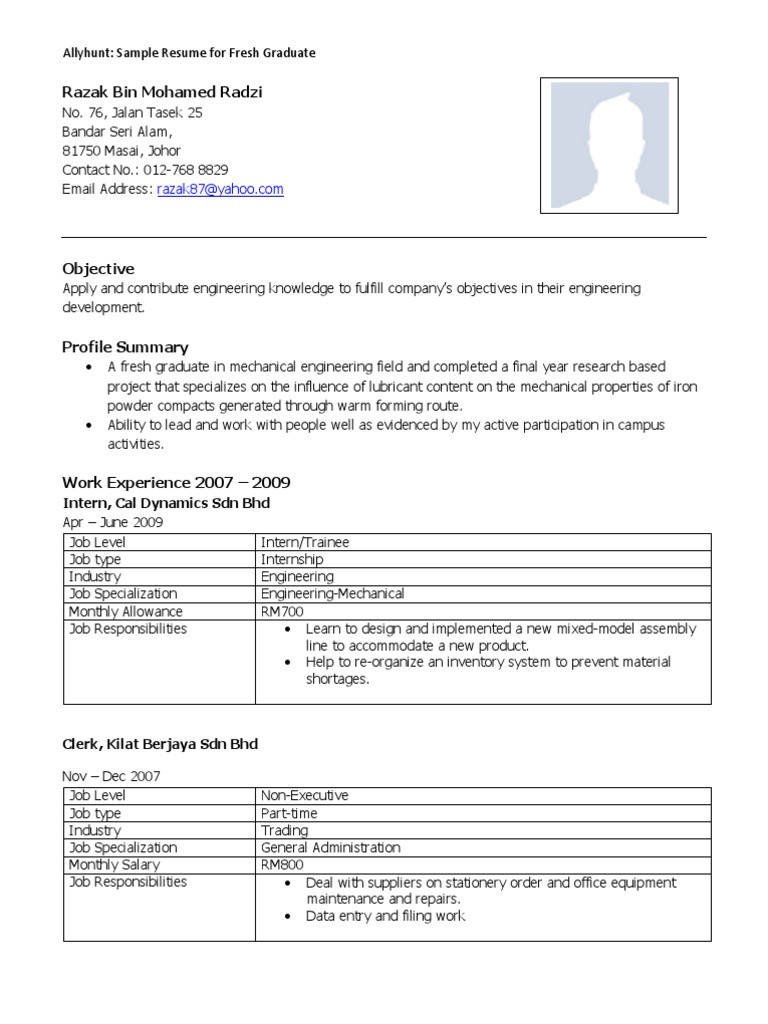 Sample Graduate Engineer Trainee Resume Mechanical Maintenance Cv Sample Pdf Sample Graduate Engineer Trainee Resume Mechanical Maintenance Cv Sample Pdf