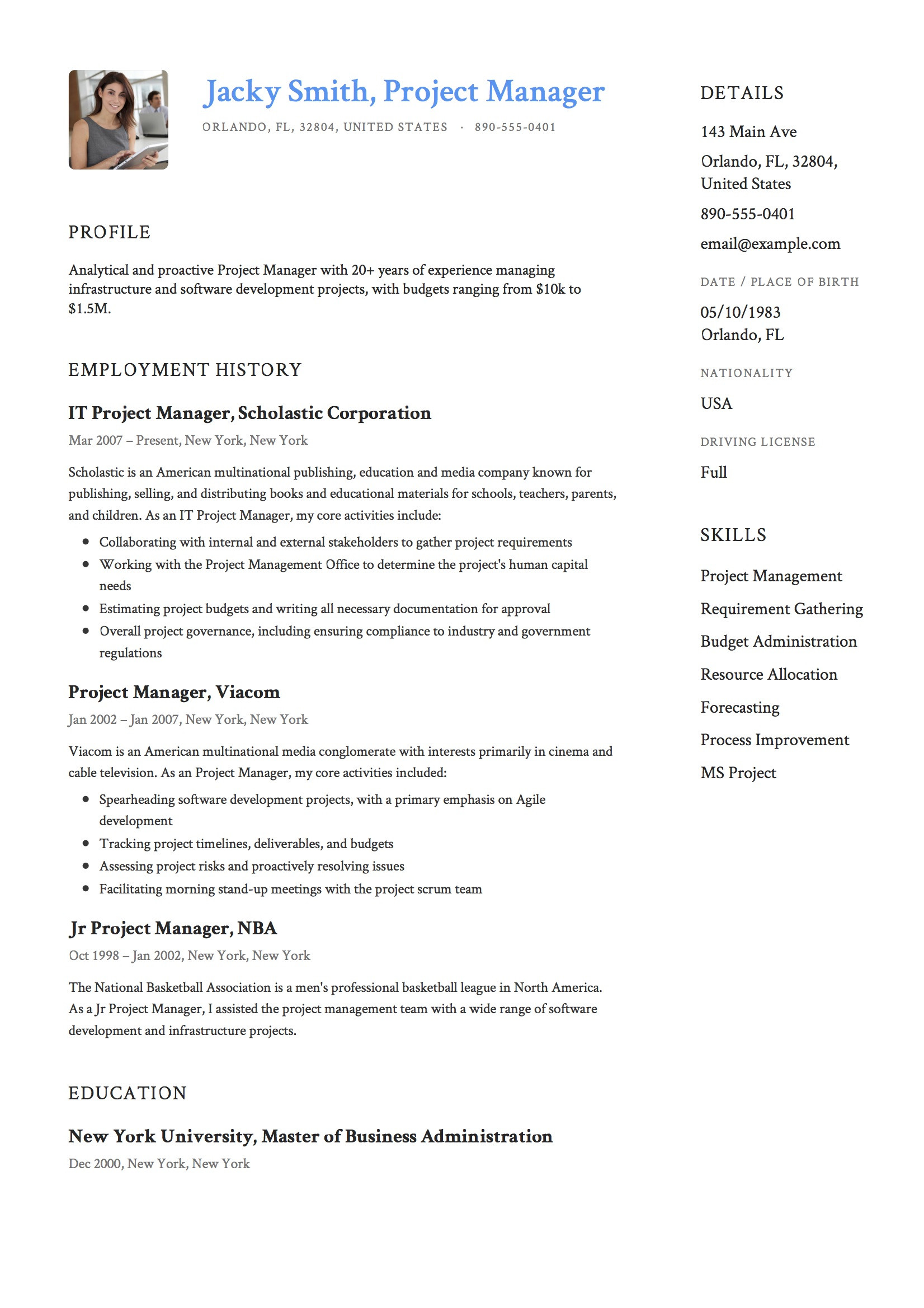 Sample Objectives for Resumes Project Management 20 Project Manager Resume Examples & Full Guide Pdf & Word 2021