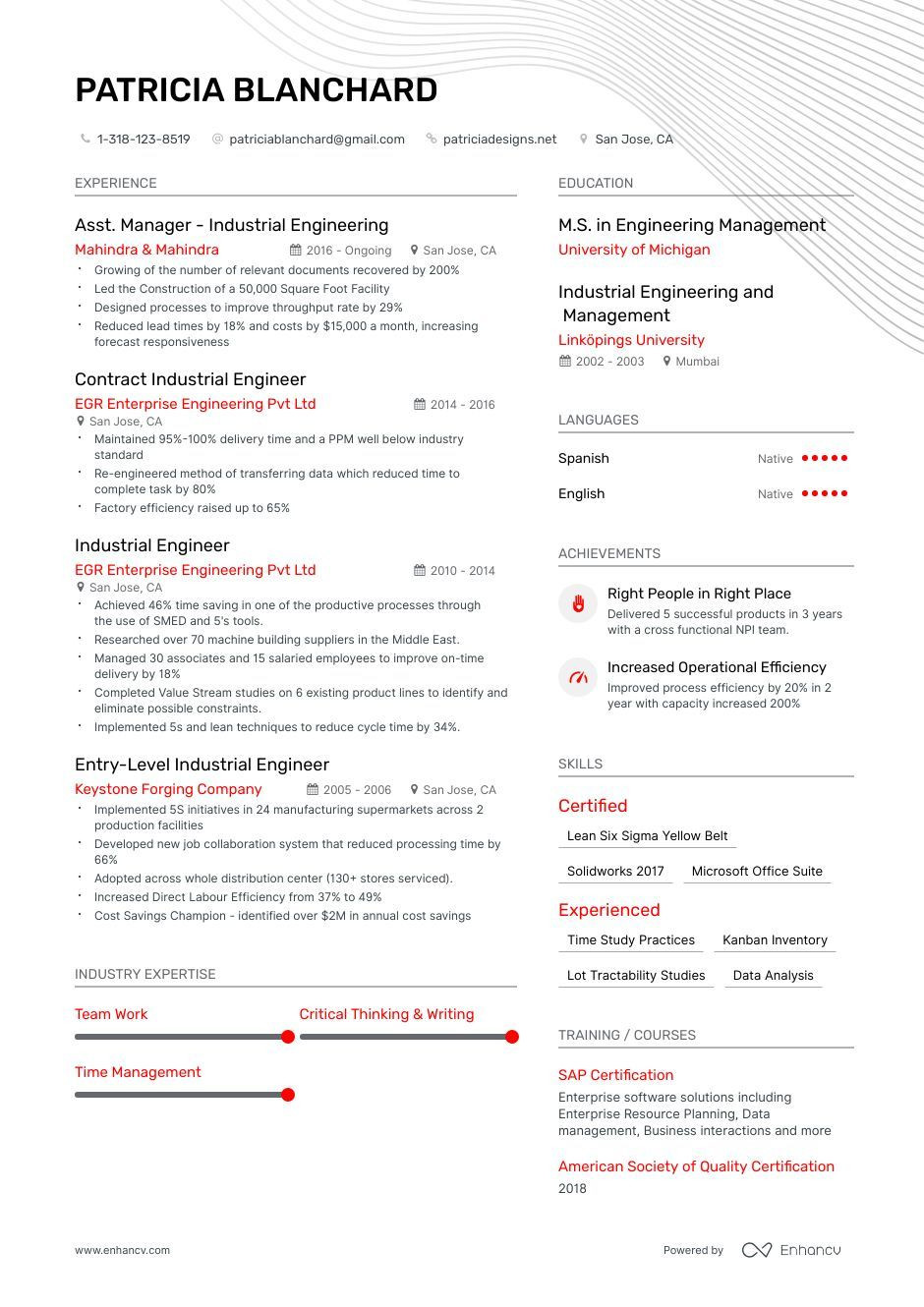 Sample Objectives In Resume for Industrial Engineers 8lancarrezekiq Industrial Engineer Resume Examples [2019 Edition] Resume …