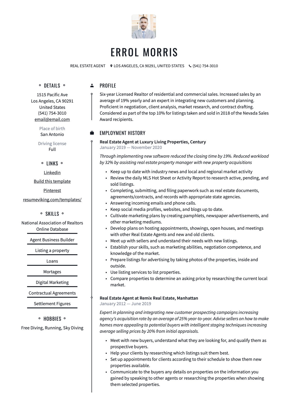 Sample Real Estate associate Resume with No Experience Real Estate Agent Resume & Writing Guide  20 Templates Pdf & Word