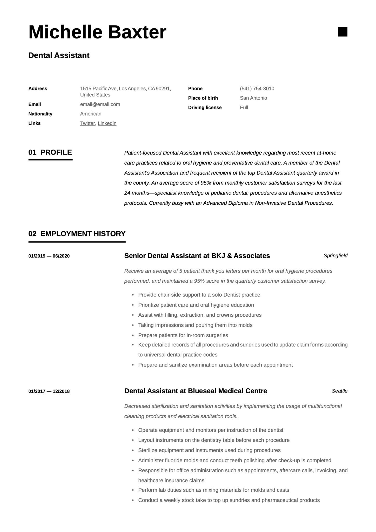 Sample Resume Dental assistant Skills Checklist 17 Dental assistant Resumes & Writing Guide 2022