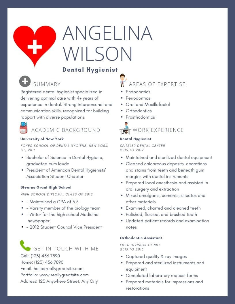 Sample Resume Dental Hygiene Portfolio Examples Dental Hygienist Resume Samples & Templates [pdflancarrezekiqword] 2022 …