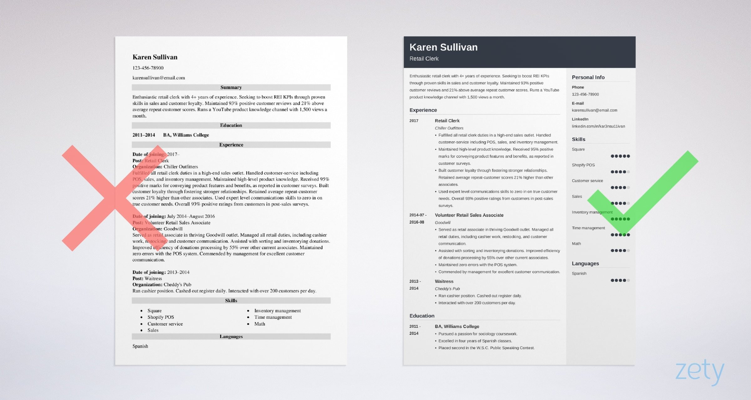 Sample Resume for A Retail Position Retail Resume Examples (with Skills & Experience)