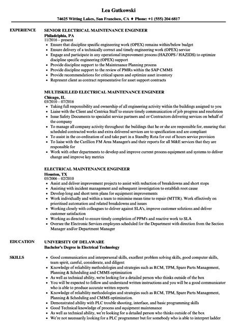 Sample Resume for assistant Professor In Electrical Engineering [pdf] Sample Resume for Experienced Electrical Maintenance