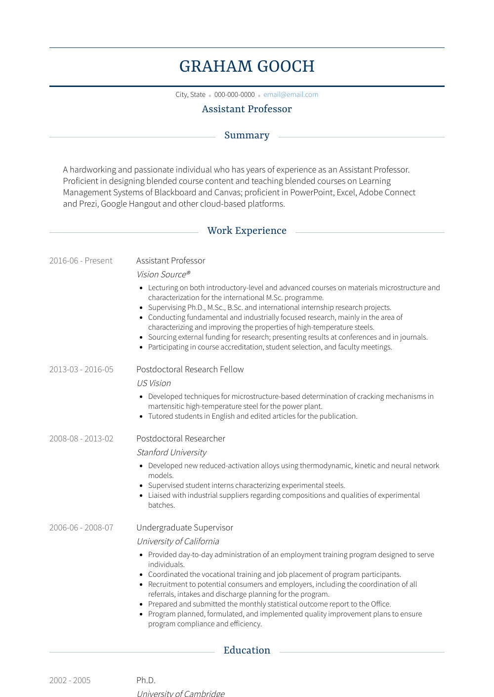 Sample Resume for assistant Professor In Engineering College assistant Professor Resume Samples and Templates Sample Resume for assistant Professor In Engineering College assistant Professor Resume Samples and Templates