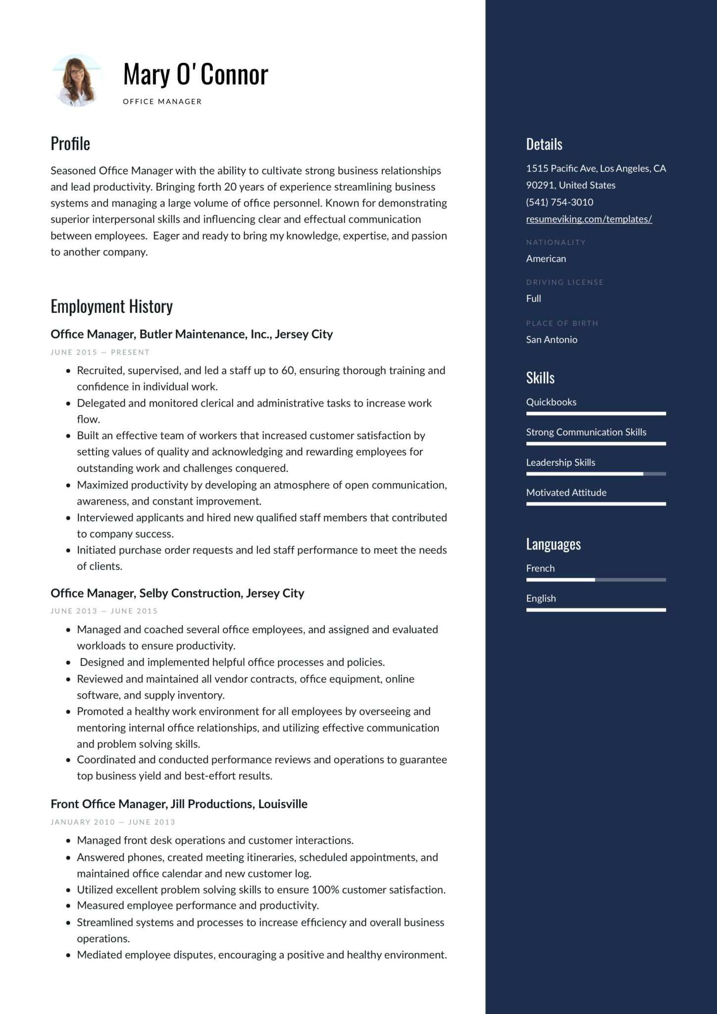 Sample Resume for Construction Office Manager Office Manager Resume & Guide 12 Samples Pdf 2021