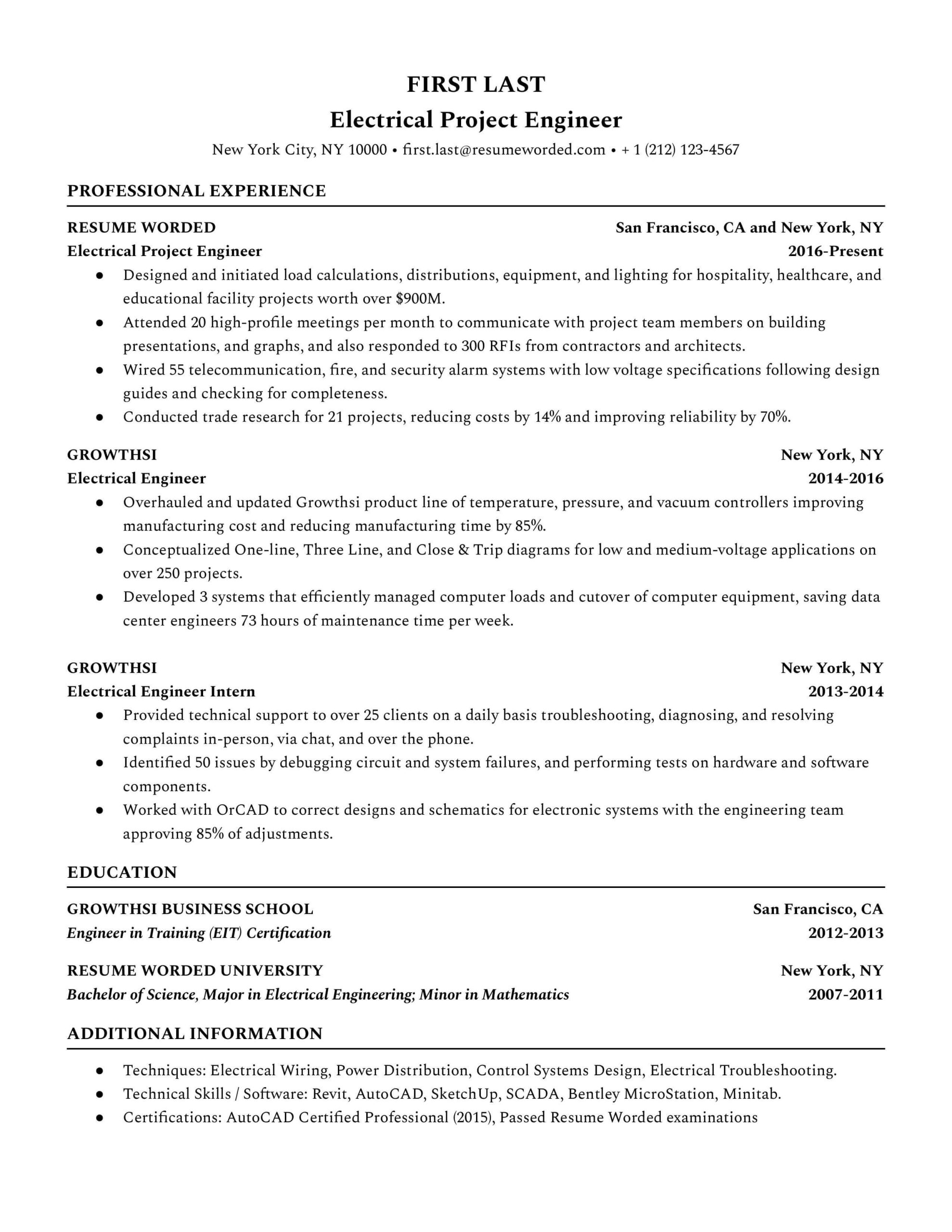 Sample Resume for Entry Level Project Management Entry Level Project Manager Resume Example for 2022 Resume Worded