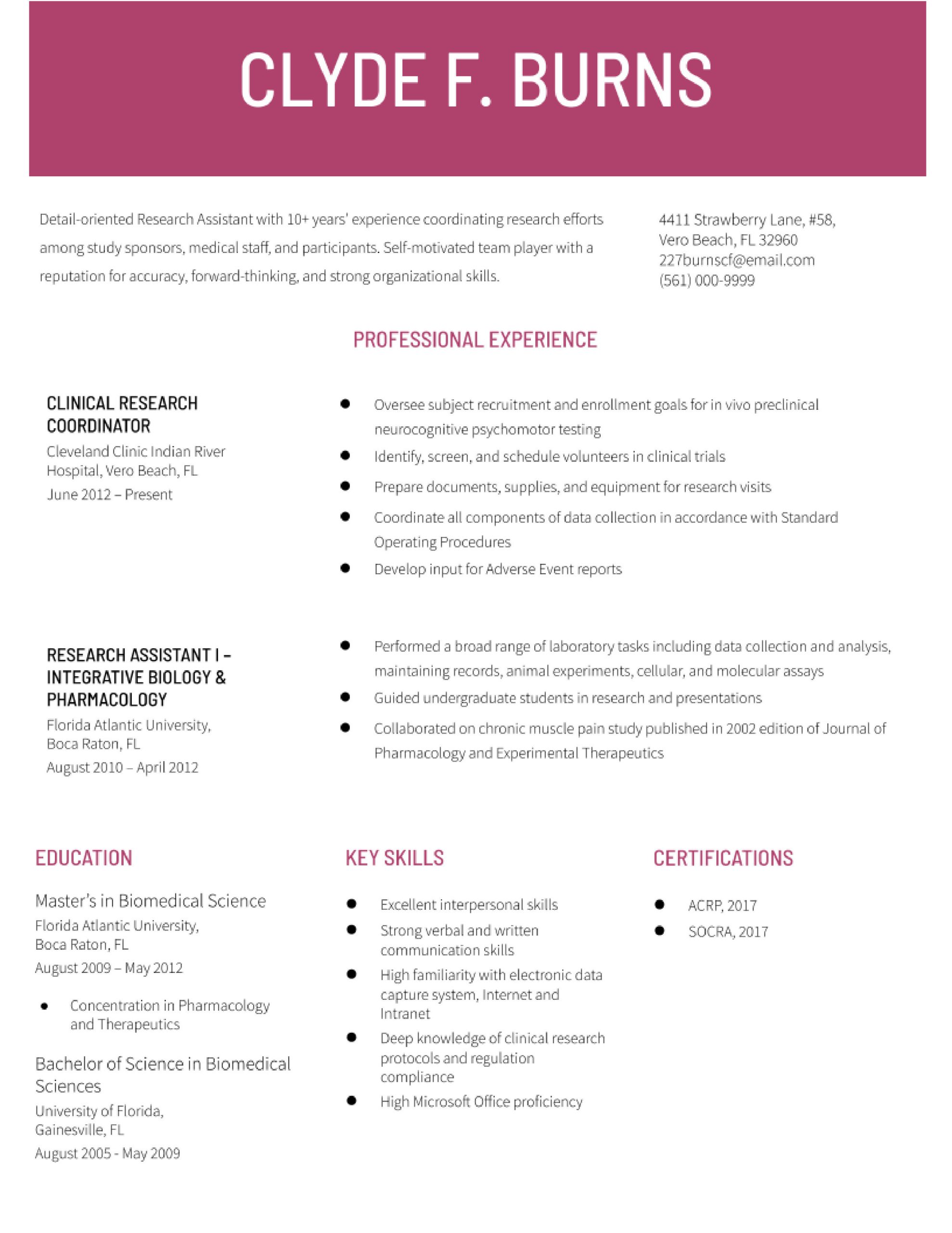 Sample Resume for Entry Level Research assistant Research assistant Resume Examples In 2022 – Resumebuilder.com