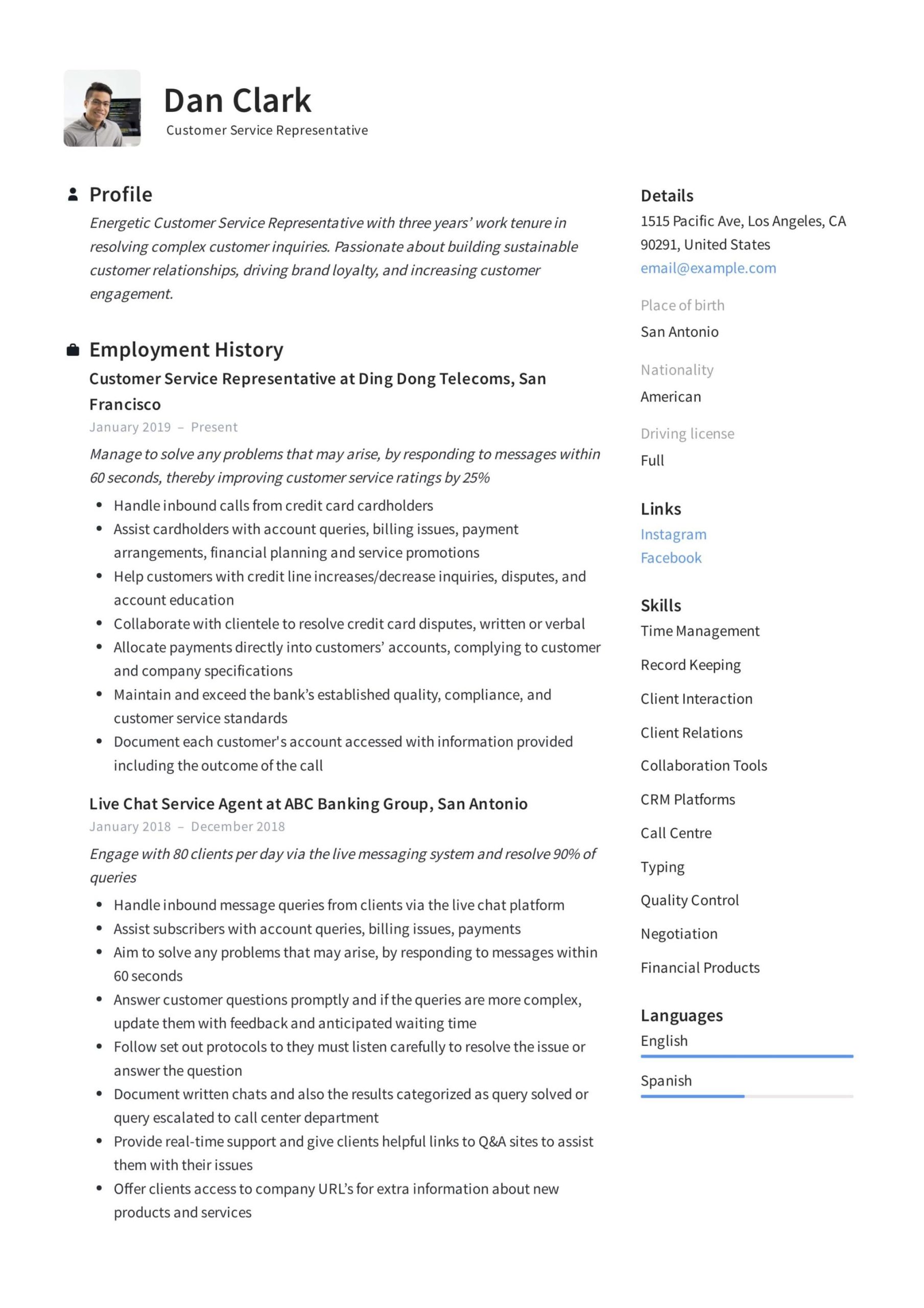 Sample Resume for Fresher Customer Care Executive Customer Care Representative Cv Sample October 2021