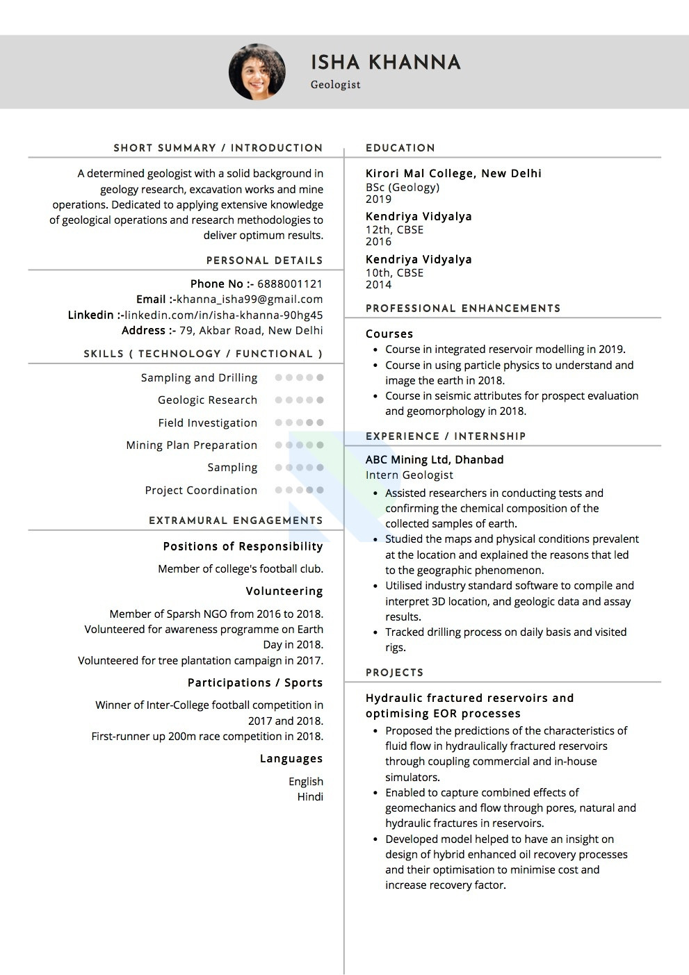 Sample Resume for Msc Chemistry Experience Sample Resume Of Academic Researcher (physics) with Template …