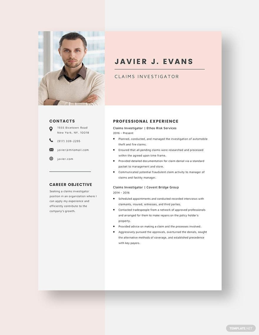 Sample Resume for Private Investigator Job Investigator Resume Templates Pages – Design, Free, Download …