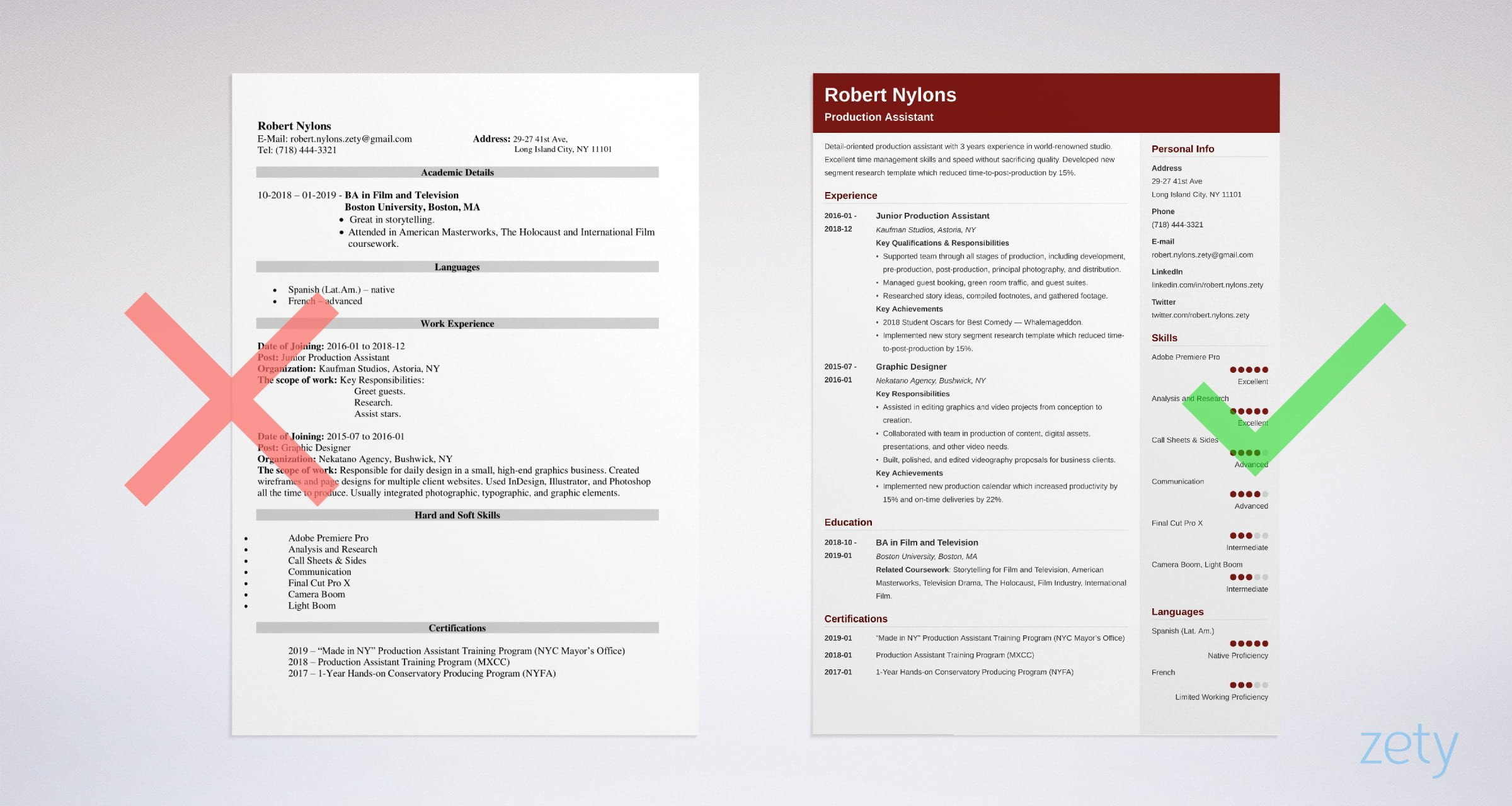 Sample Resume for Production assistant In Film Production assistant Resume Examples [lancarrezekiqskills for Film or Tv]