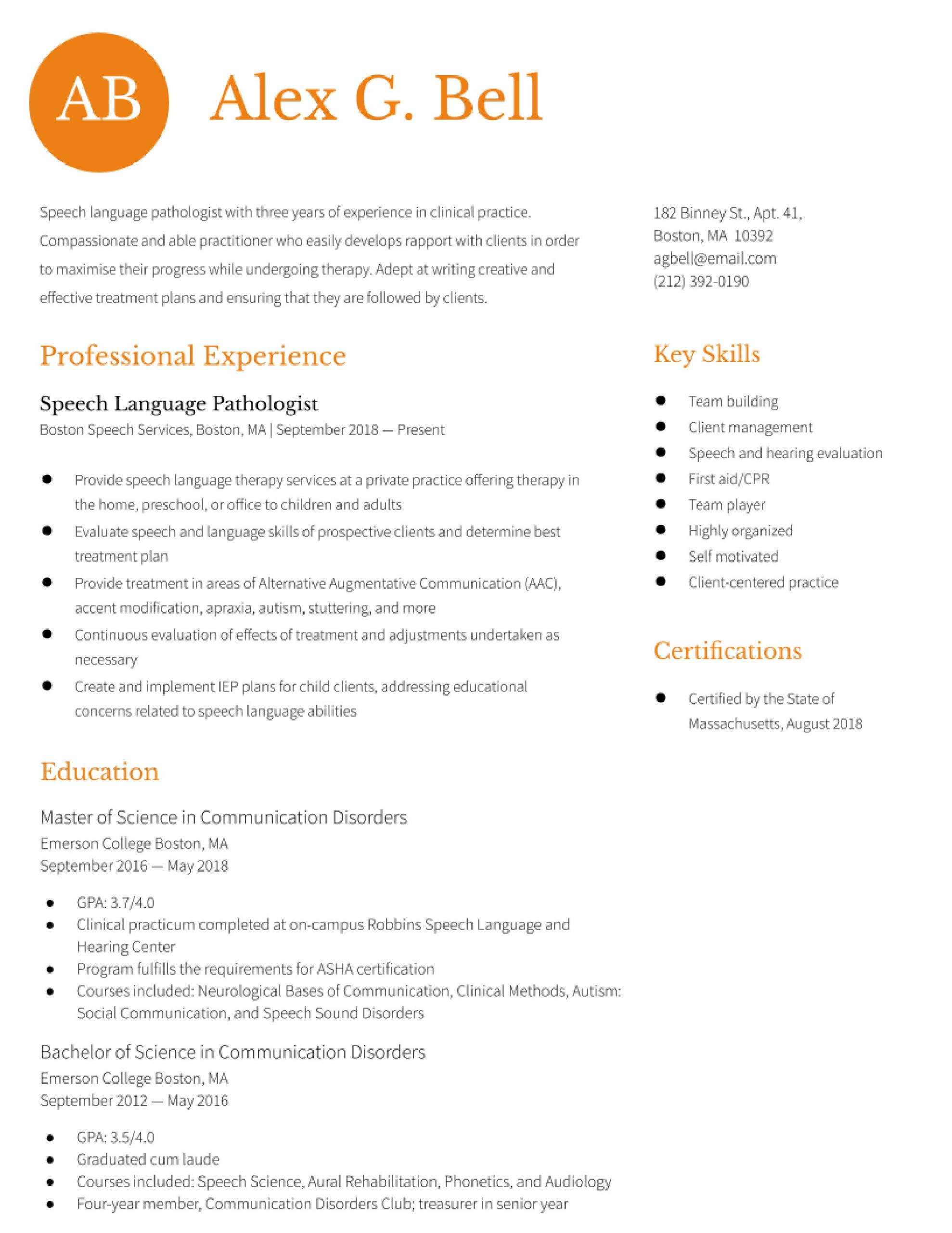 Sample Resume for School Speech Pathologist Speech Language Pathologist Resume Examples In 2022 … Sample Resume for School Speech Pathologist Speech Language Pathologist Resume Examples In 2022 …