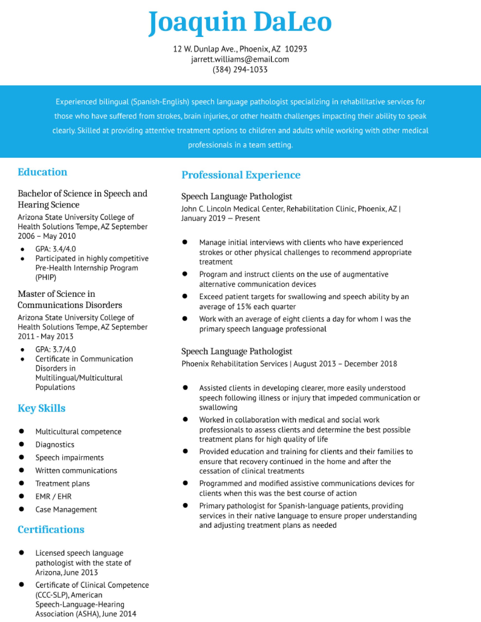 Sample Resume for School Speech Pathologist Speech Language Pathologist Resume Examples In 2022 … Sample Resume for School Speech Pathologist Speech Language Pathologist Resume Examples In 2022 …