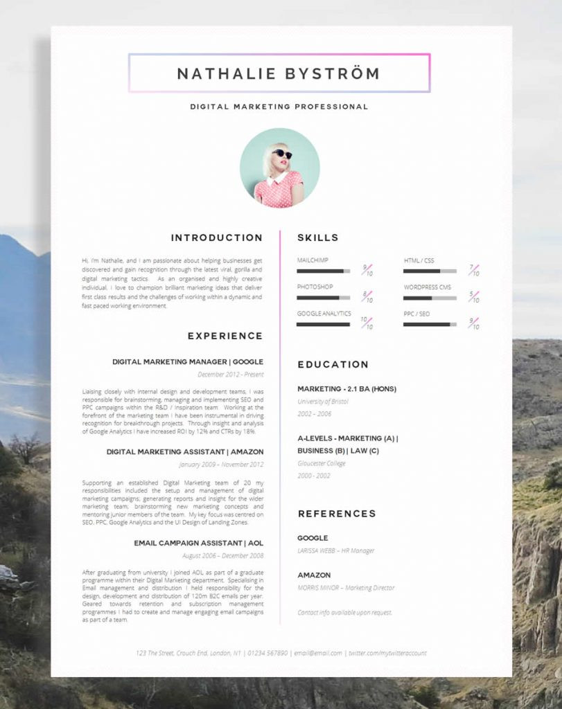 Sample Resume Funny Twitter Bio Examples 17 Awesome Examples Of Creative Cvs / Resumes – Guru