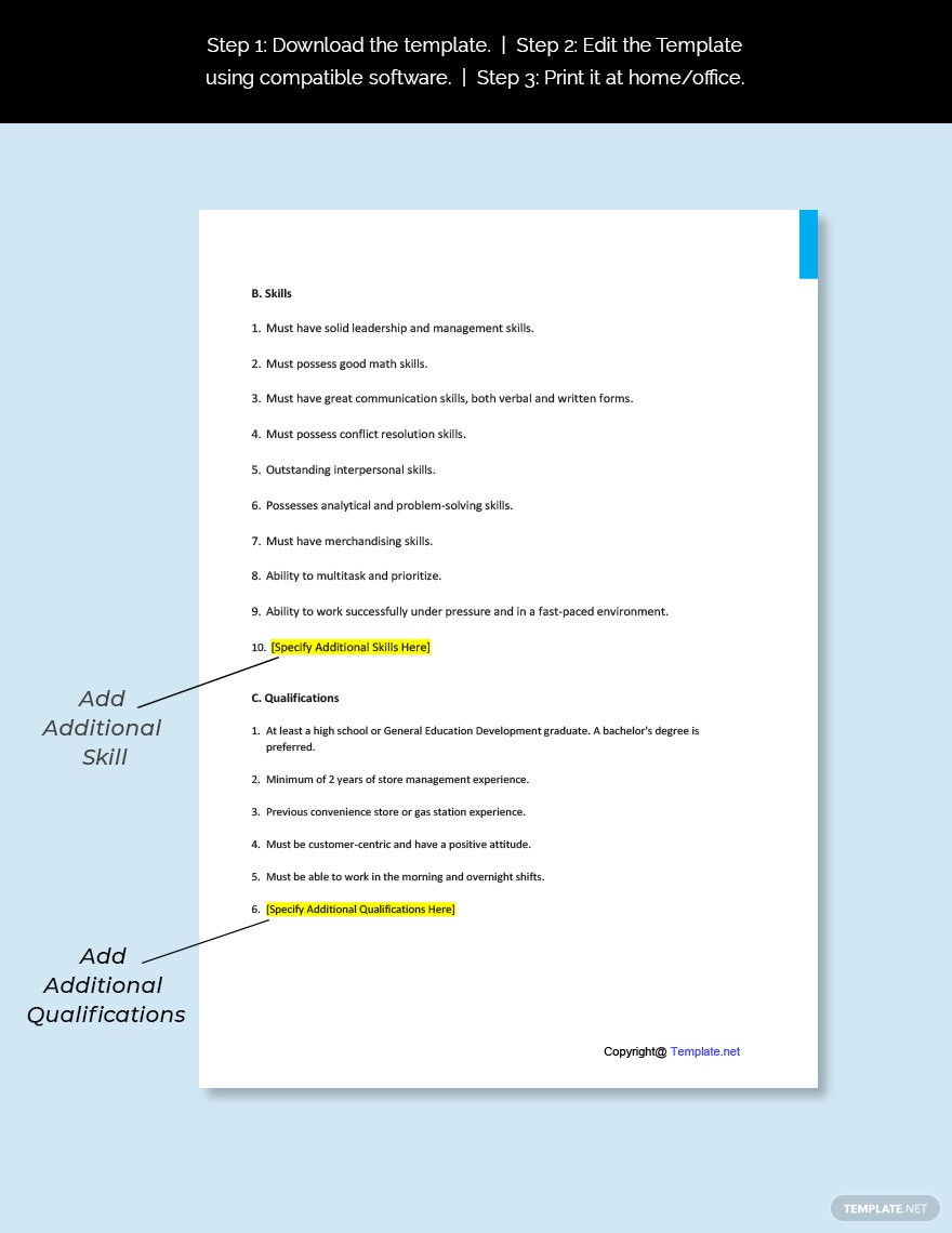 Sample Resume Gas Station Convenience Store Manager Free Free Gas Station Manager Job Ad and Description Template … Sample Resume Gas Station Convenience Store Manager Free Free Gas Station Manager Job Ad and Description Template …