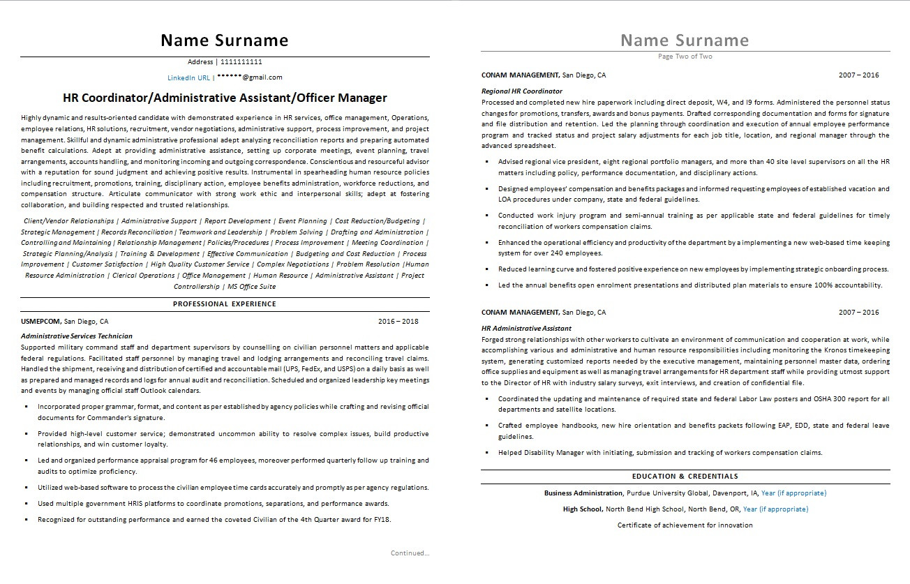 Sample Resume with Comp Ia Credentials Administrative assistant Resume Sample – Resumesuniverse.com
