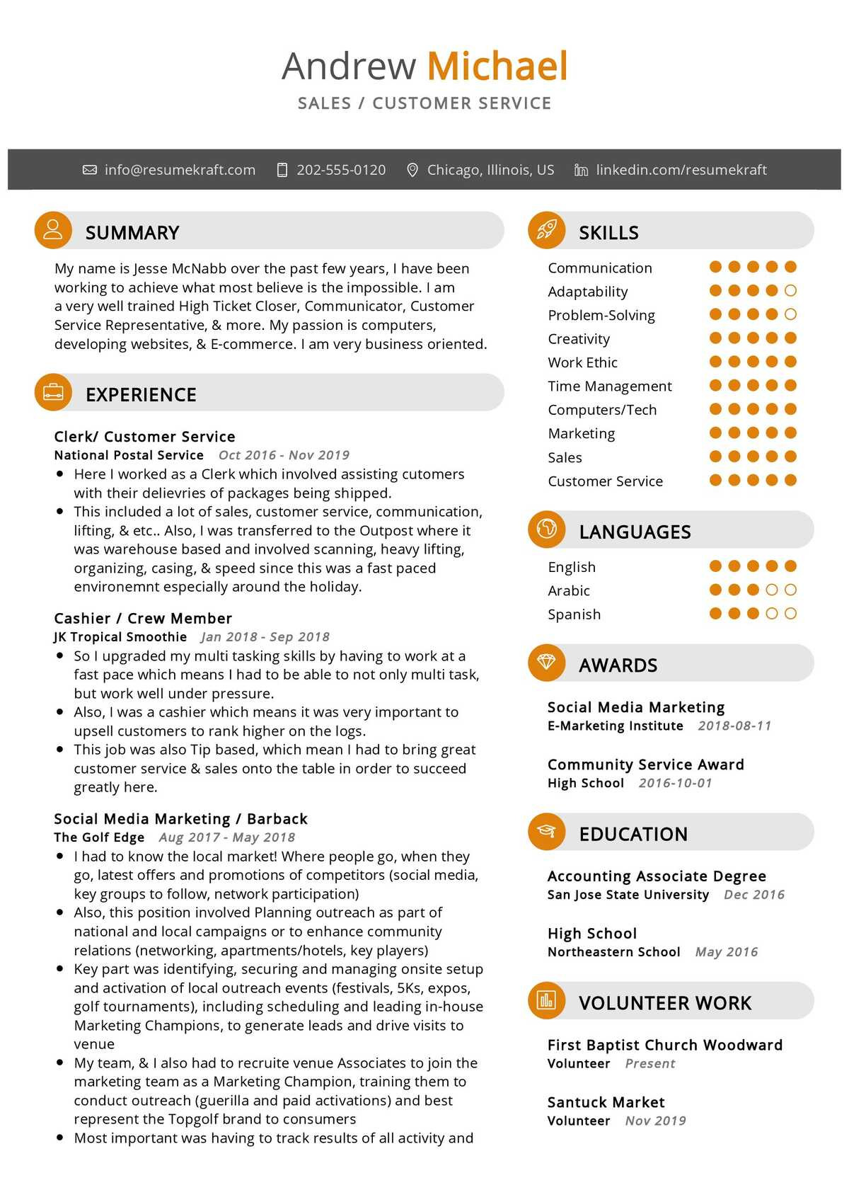 Sample Resumes for Management and Customer Service Customer Service Resume Sample 2022 Writing Tips – Resumekraft