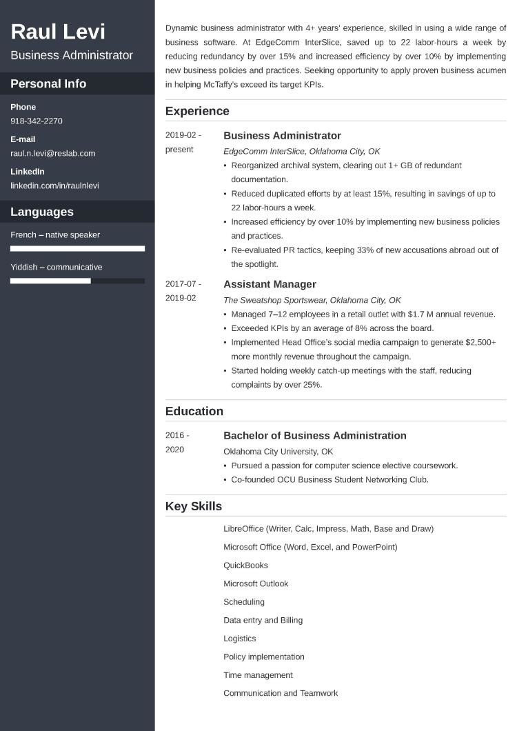 School Of Business Administration Graduate assistant Resume Samples Business Administration Resumeâsample and 25lancarrezekiq Writing Tips