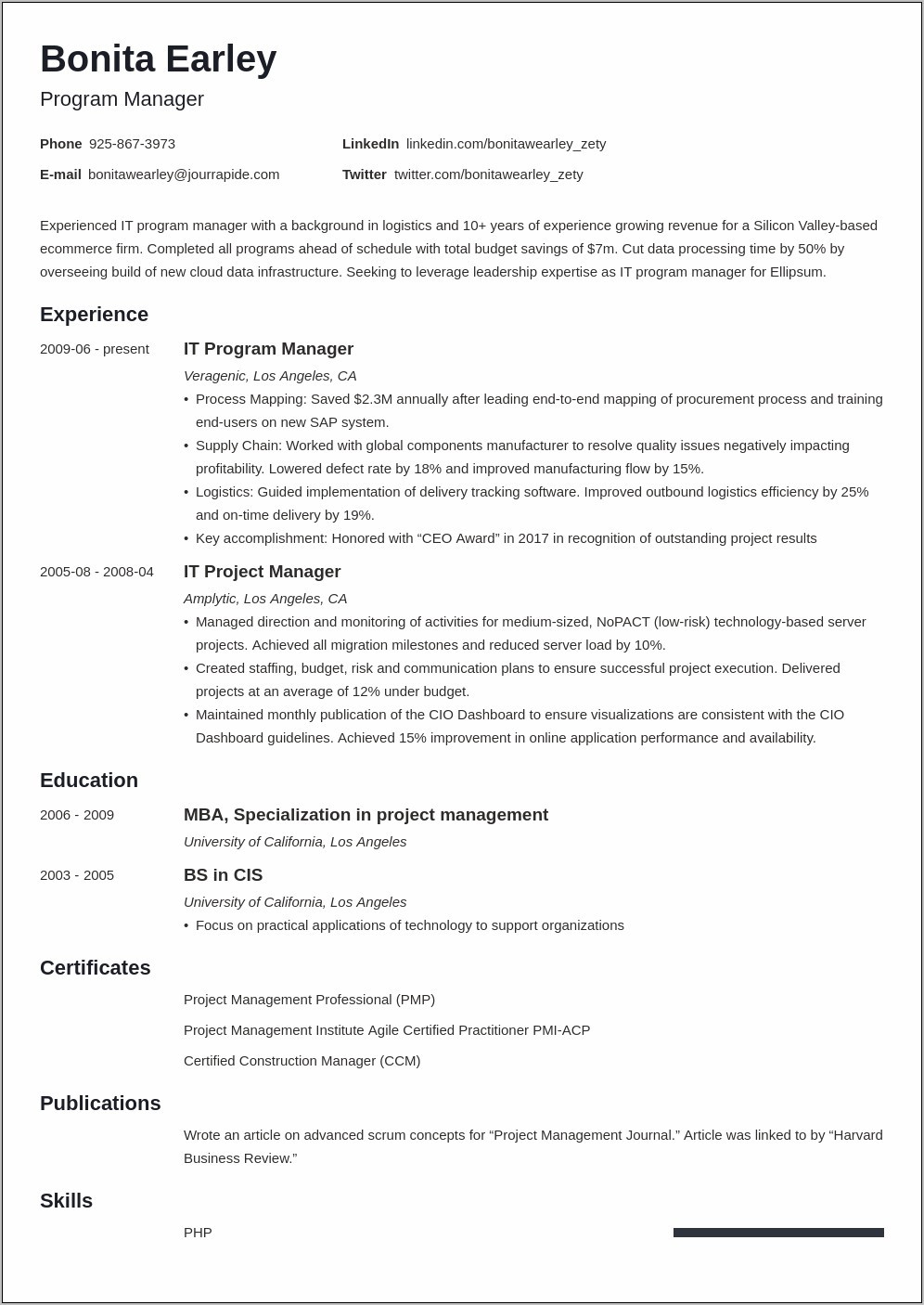 Software Project Manager Resume Samples Jobherojobhero Quality Management Program Manager Resume – Resume Example Gallery