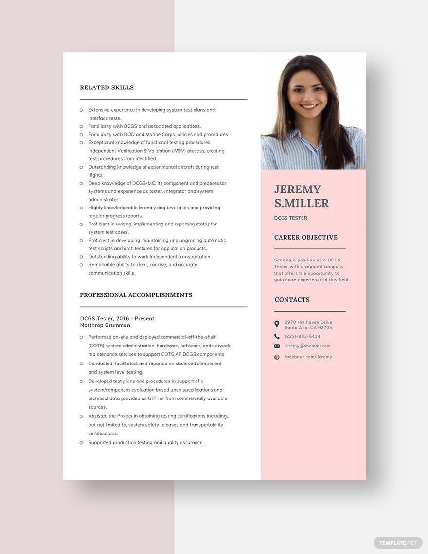 Test Analyst In Wallmart Sample Resumes Tester Resume Templates – Design, Free, Download Template.net