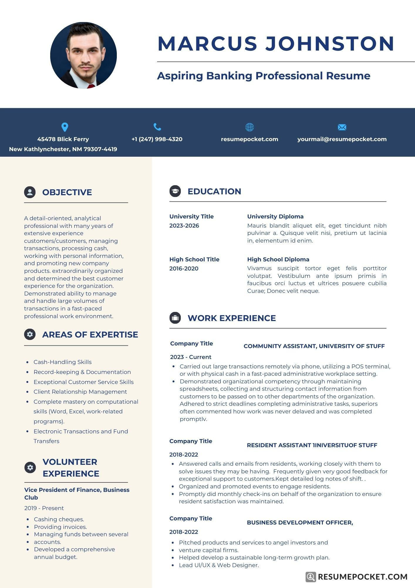 2023 Sample Of Resume for Admin aspiring Banking & Finance Resume Examples : R/professionalresumes