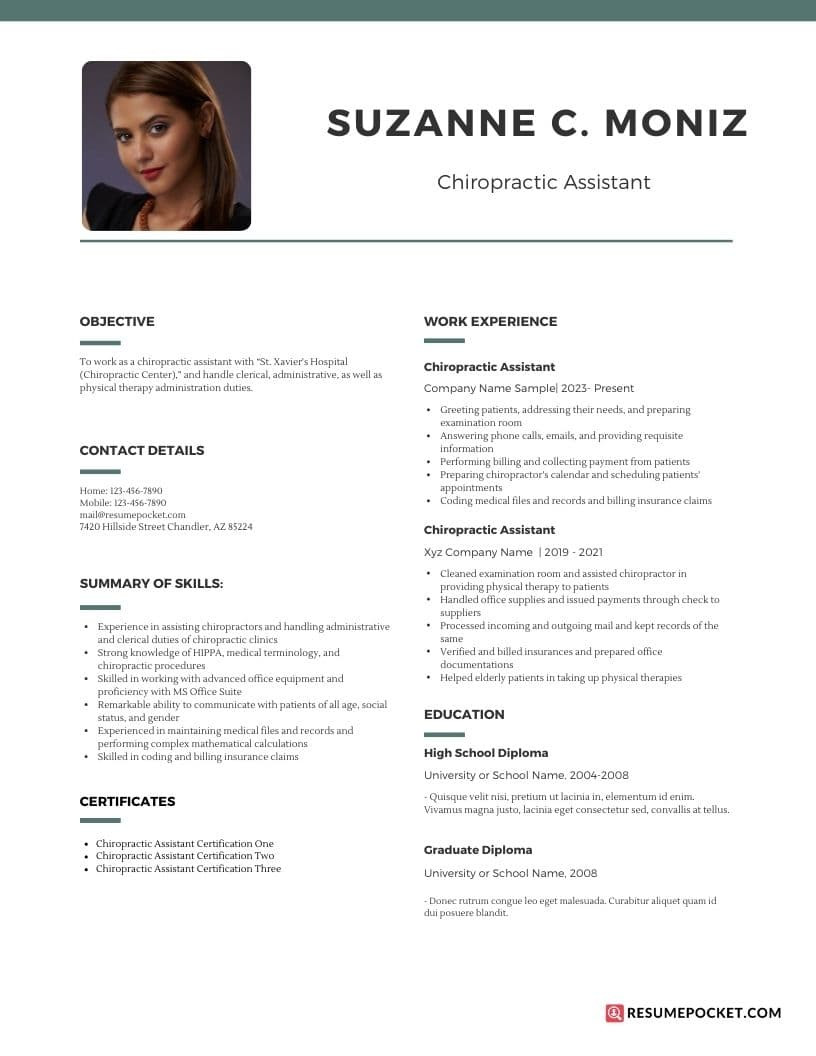 2023 Sample Of Resume for Admin Chiropractic assistant Resume Example – Resumepocket