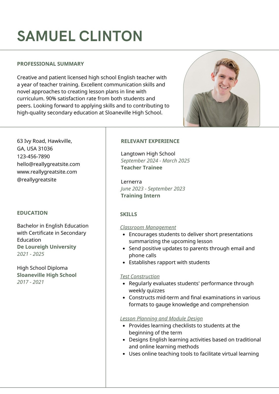 2023 Sample Resume for English Professor Page 7 – Free Printable Resume Templates You Can Customize Canva